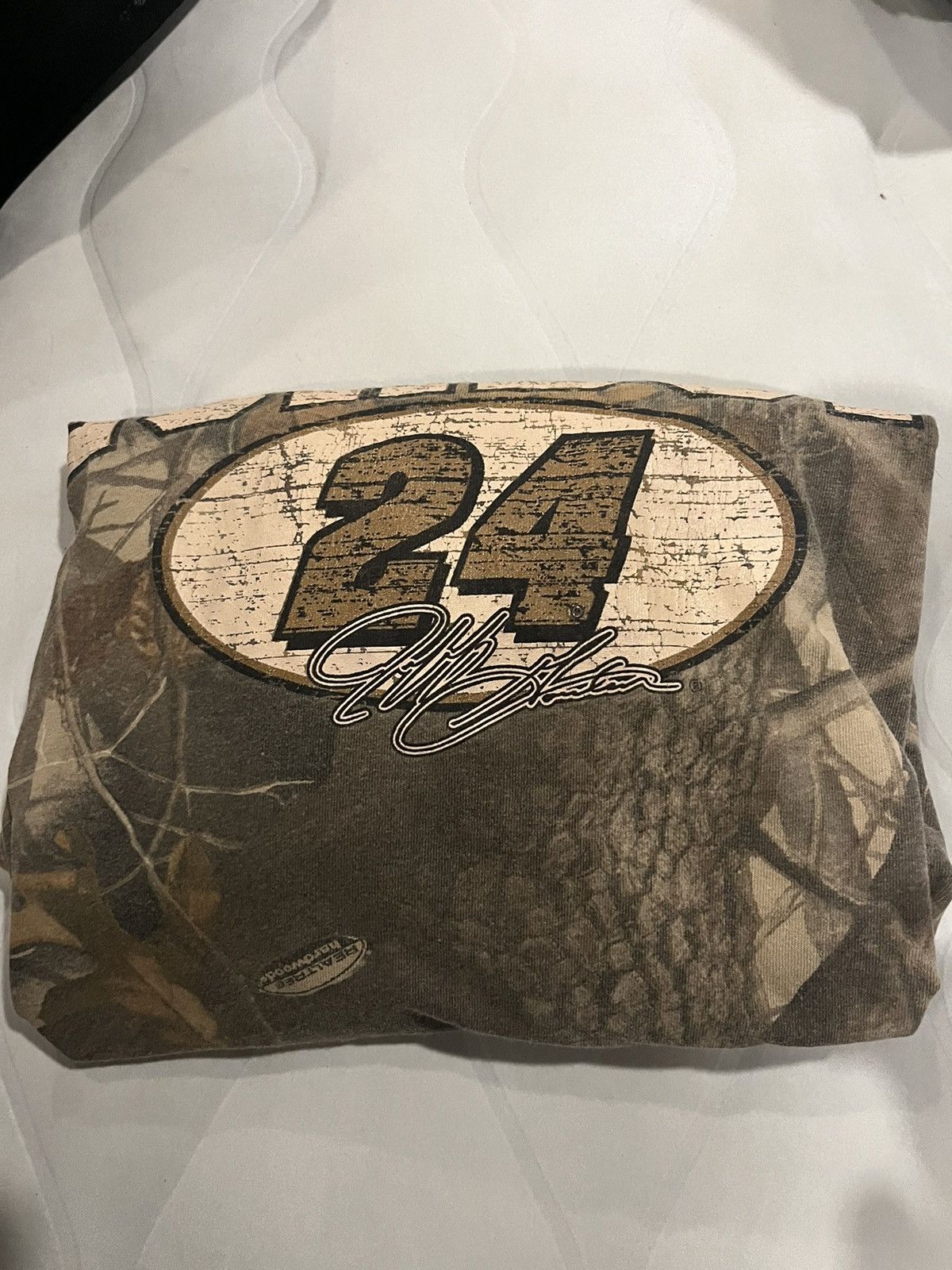 NASCAR *RARE* Vintage Jeff Gordon #24 RealTree Camo Nascar T-Shirt Size US XXL / EU 58 / 5 - 5 Thumbnail