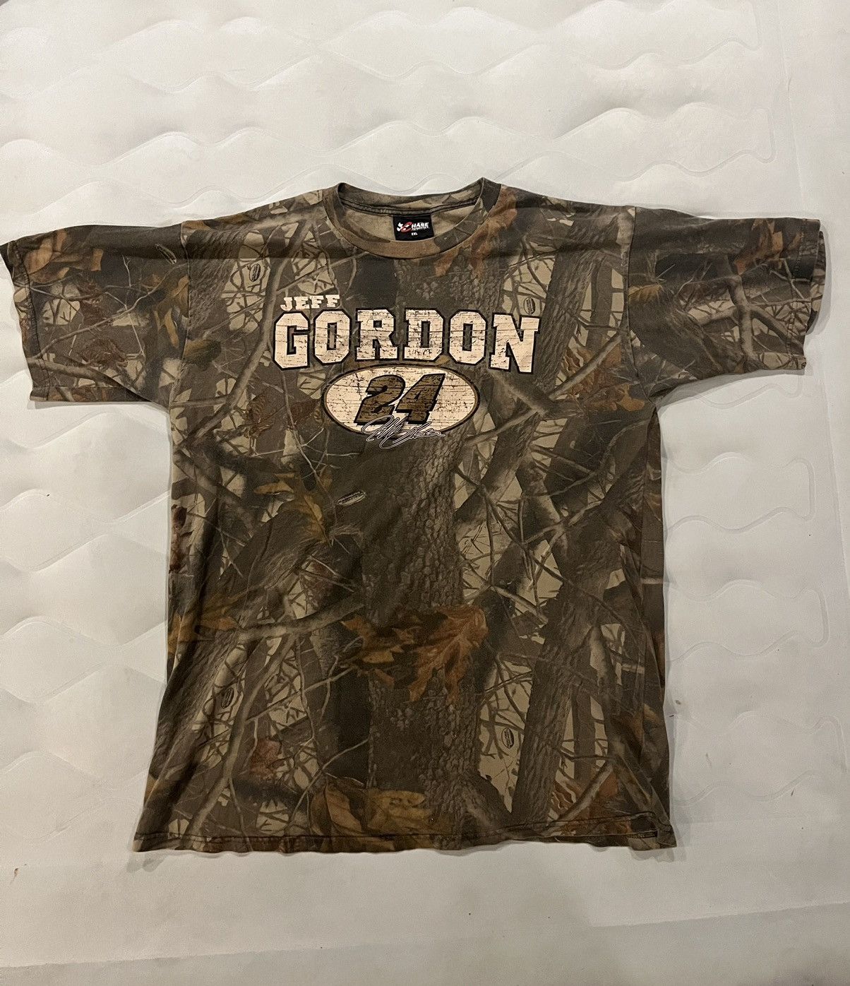 Image of Rare Vintage Jeff Gordon 24 Realtree Camo Nascar T-Shirt in Realtree Camo/Brown/Black (Size 2XL)