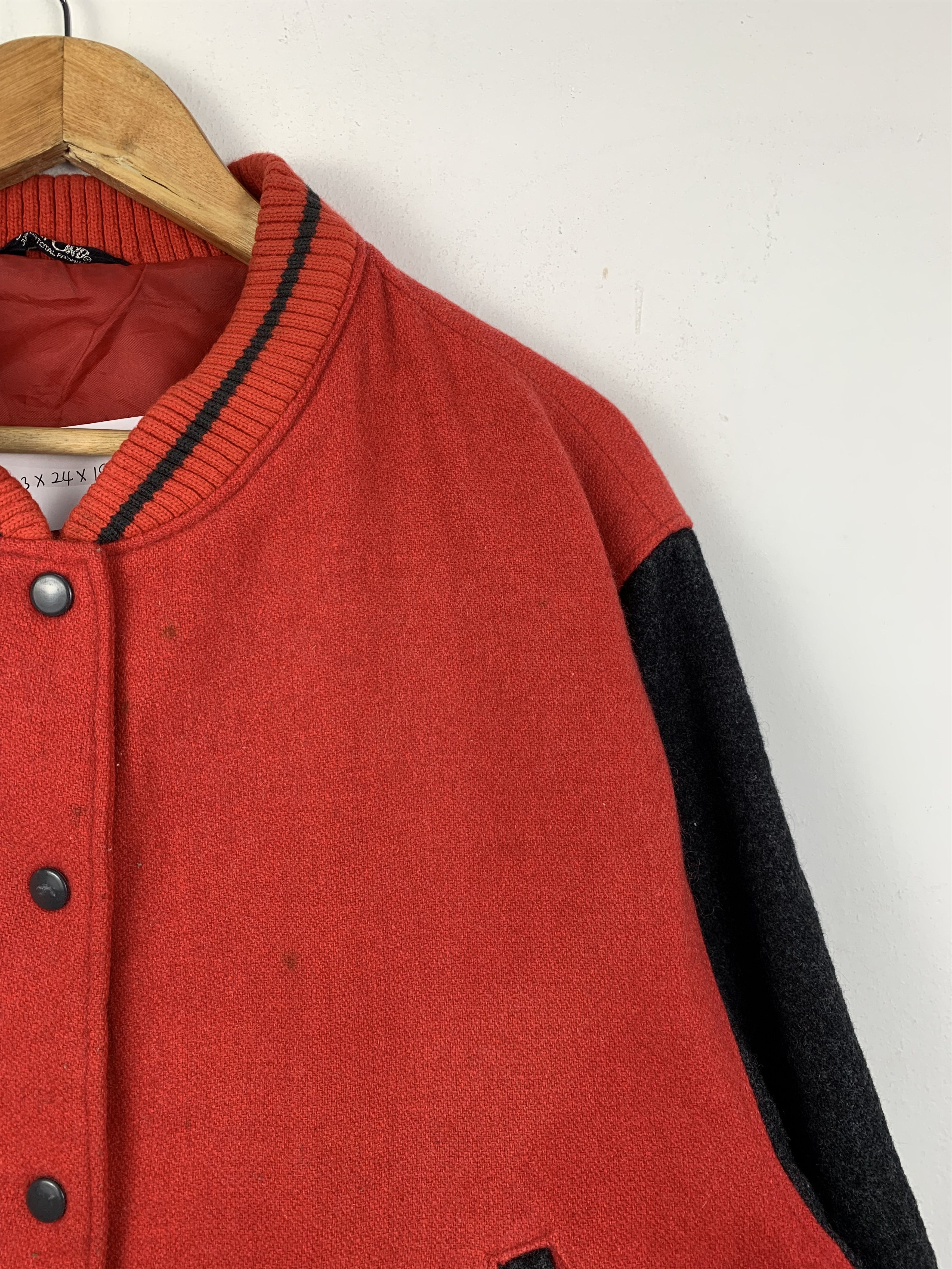 Japanese Brand × Vintage Vintage 60s Japanese Wool Varsity Jacket Red Size US M / EU 48-50 / 2 - 6 Thumbnail