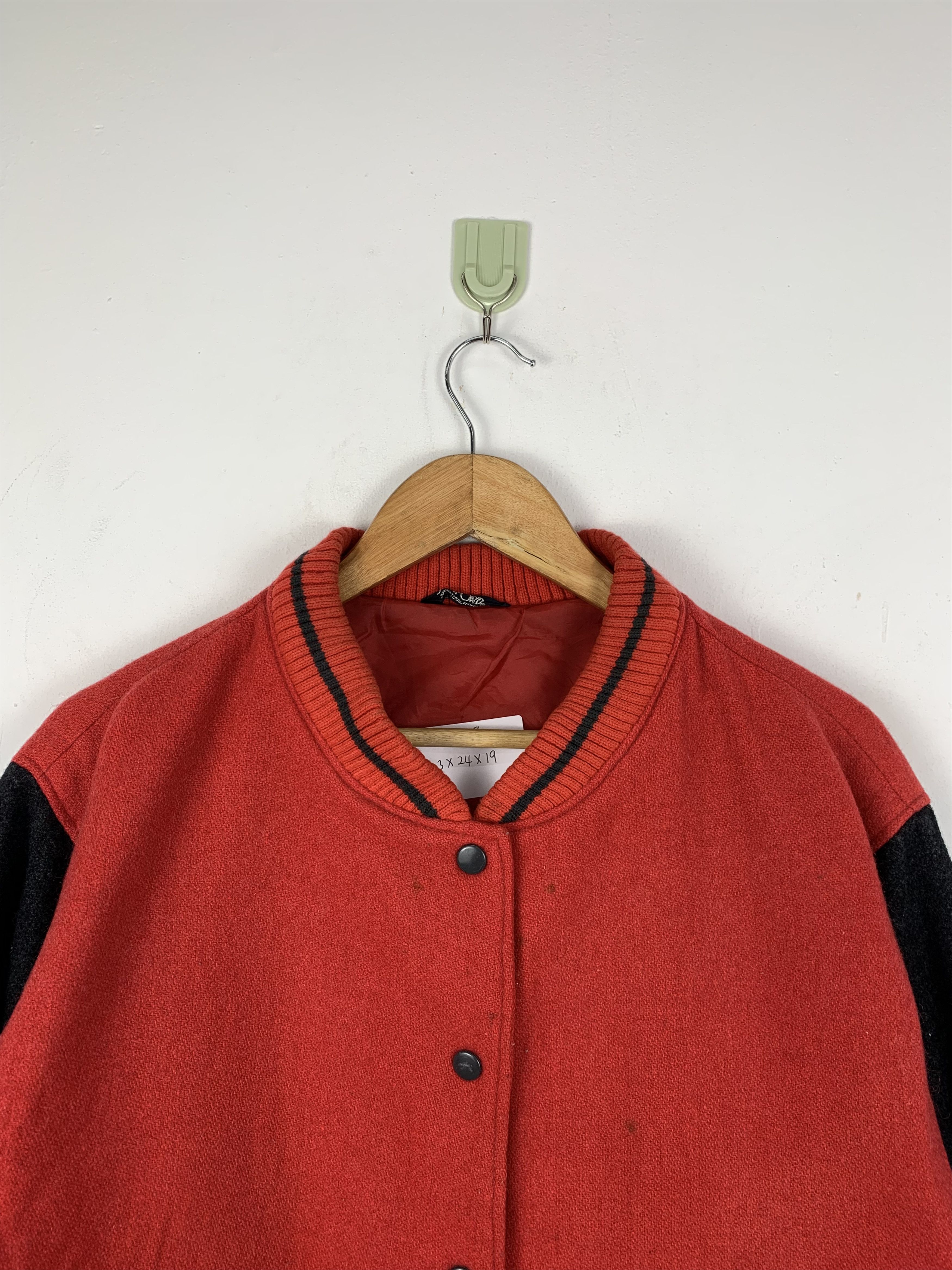 Japanese Brand × Vintage Vintage 60s Japanese Wool Varsity Jacket Red Size US M / EU 48-50 / 2 - 3 Thumbnail