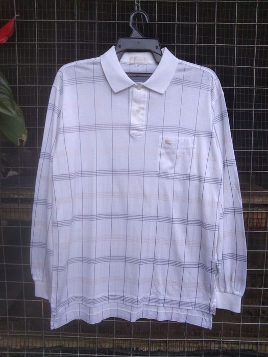 Vintage Burberry Light Blue Polo Shirt | Size L