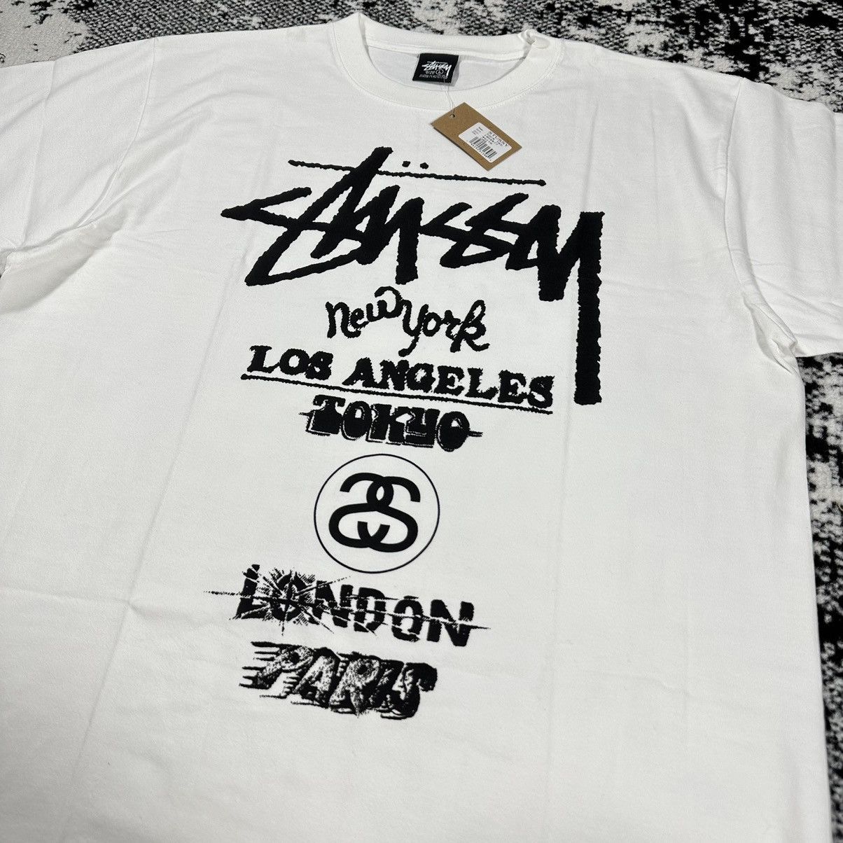 Stussy STUSSY TOUR TEE WHITE - LARGE Size US L / EU 52-54 / 3 - 2 Thumbnail
