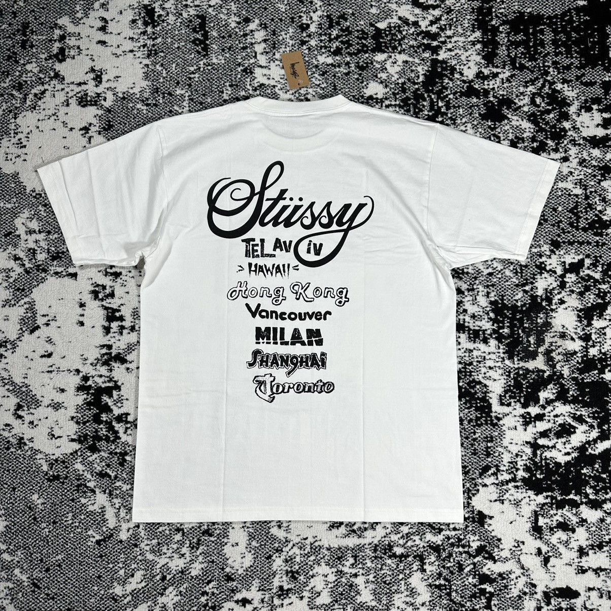 Stussy STUSSY TOUR TEE WHITE - LARGE Size US L / EU 52-54 / 3 - 3 Thumbnail