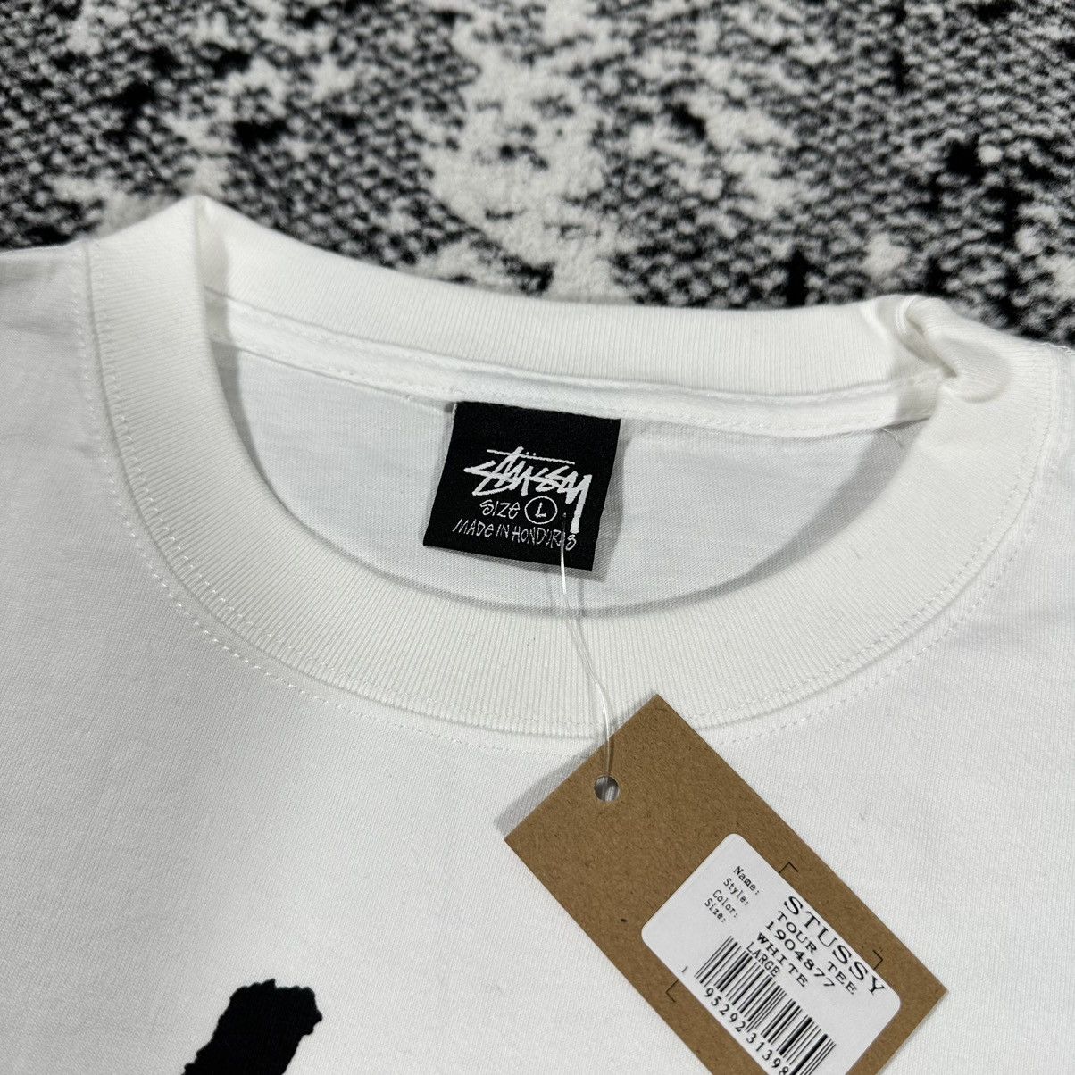 Stussy STUSSY TOUR TEE WHITE - LARGE Size US L / EU 52-54 / 3 - 5 Thumbnail