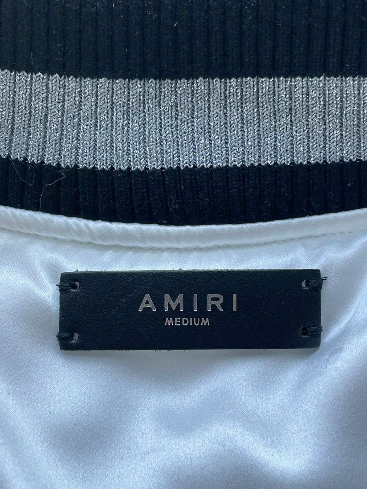 Amiri Silk Satin Embroidered Fighters Bomber Jacket Size US M / EU 48-50 / 2 - 12 Thumbnail