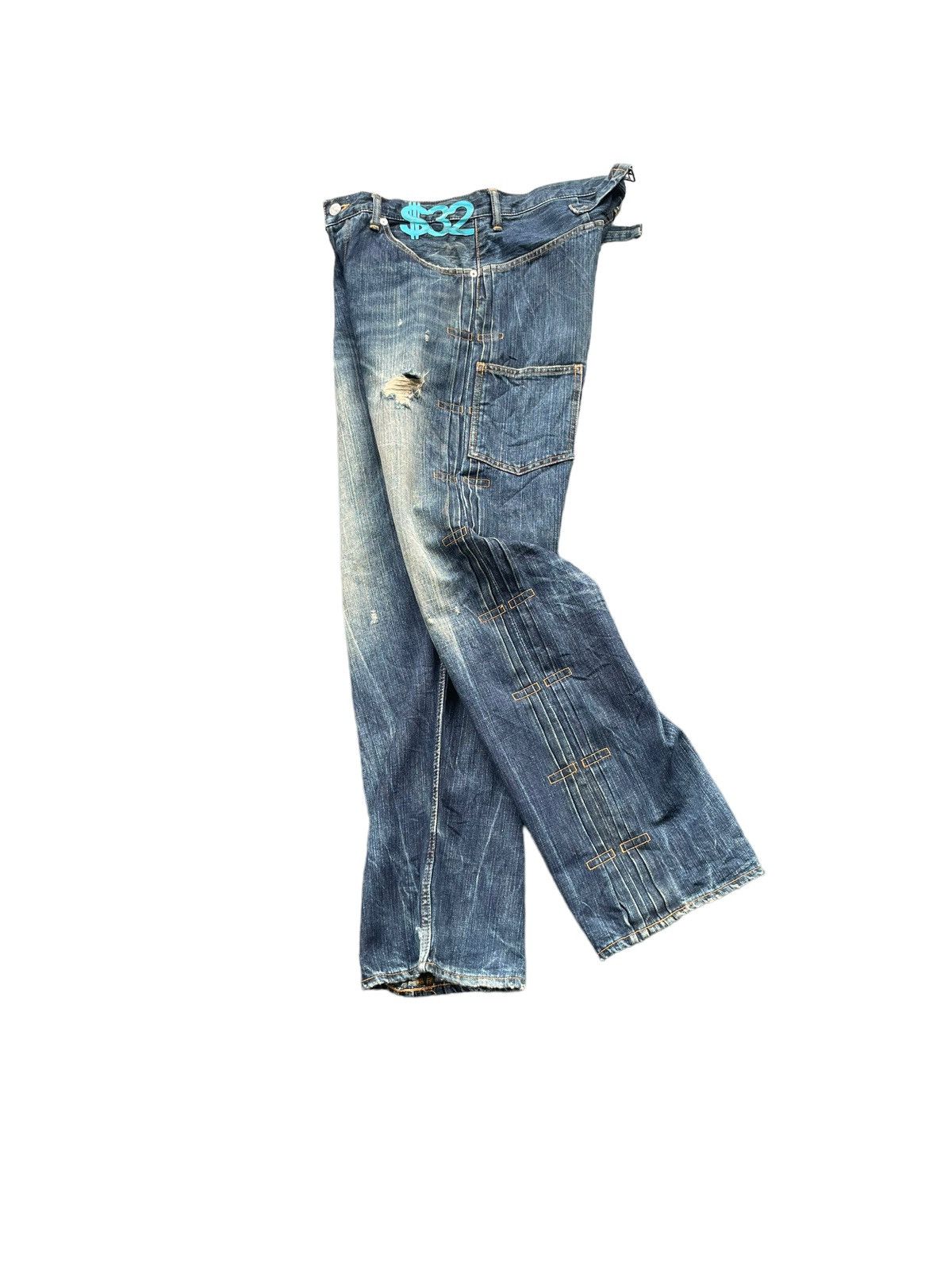 Japanese Brand Vintage Swagger Japan Distresed Denim Size US 36 / EU 52 - 15 Thumbnail