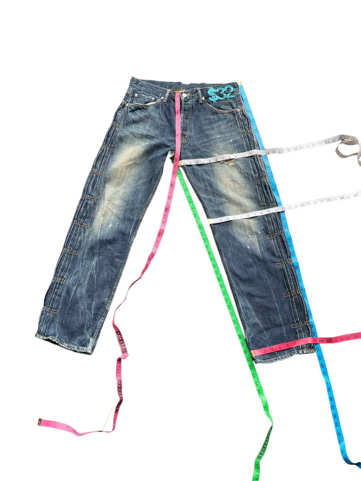 Japanese Brand Vintage Swagger Japan Distresed Denim Size US 36 / EU 52 - 23 Thumbnail