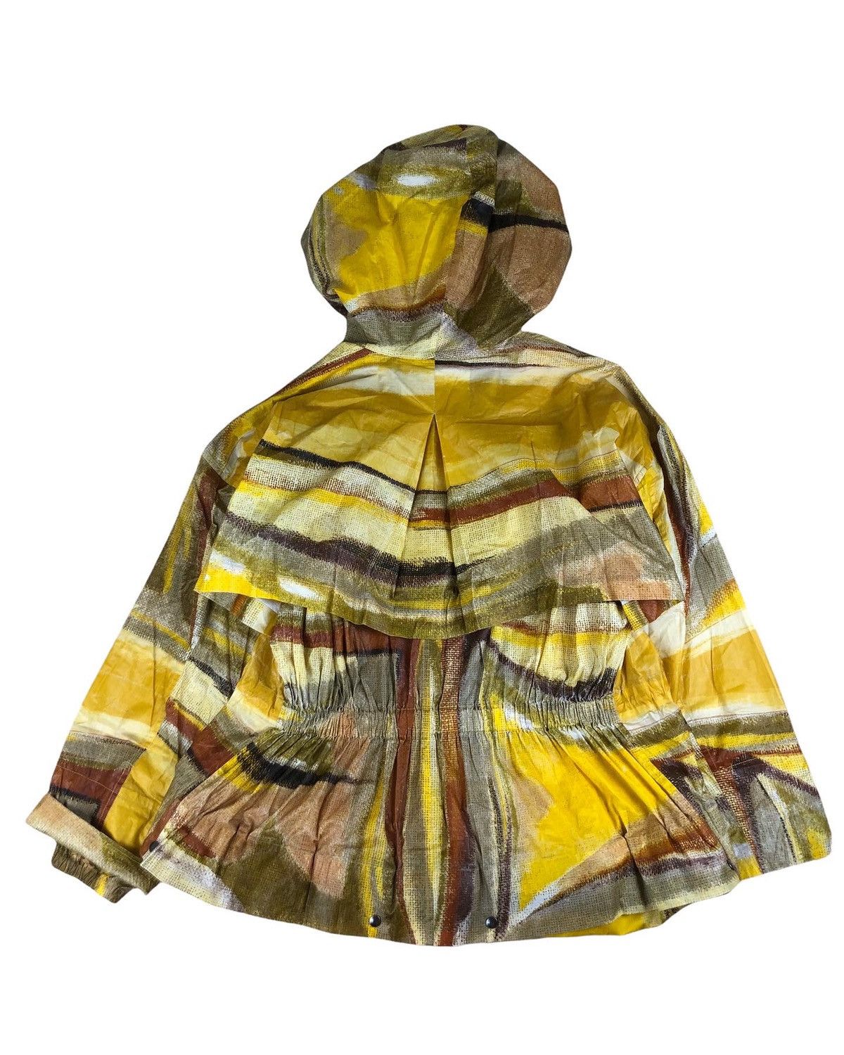 Issey Miyake 1990s Issey Miyake Abstract Print Folded Long Jacket Size US L / EU 52-54 / 3 - 15 Thumbnail