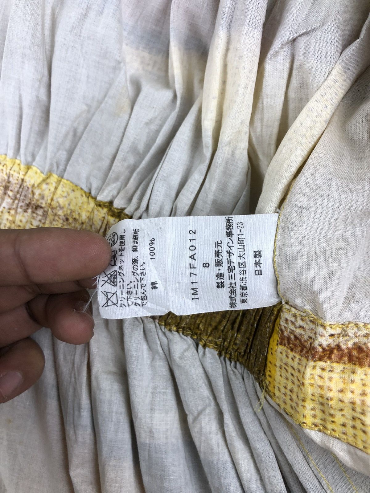 Issey Miyake 1990s Issey Miyake Abstract Print Folded Long Jacket Size US L / EU 52-54 / 3 - 18 Thumbnail