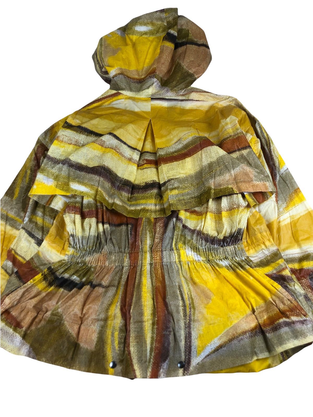 Issey Miyake 1990s Issey Miyake Abstract Print Folded Long Jacket Size US L / EU 52-54 / 3 - 14 Thumbnail