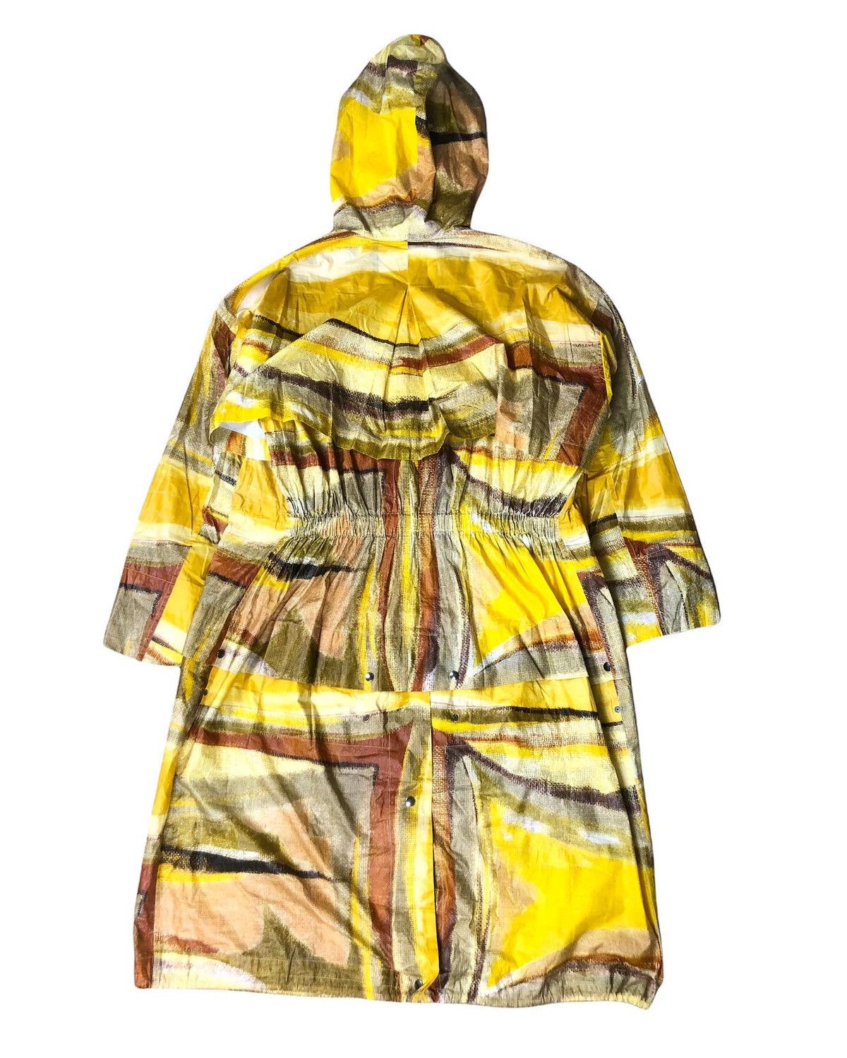 Issey Miyake 1990s Issey Miyake Abstract Print Folded Long Jacket Size US L / EU 52-54 / 3 - 5 Thumbnail