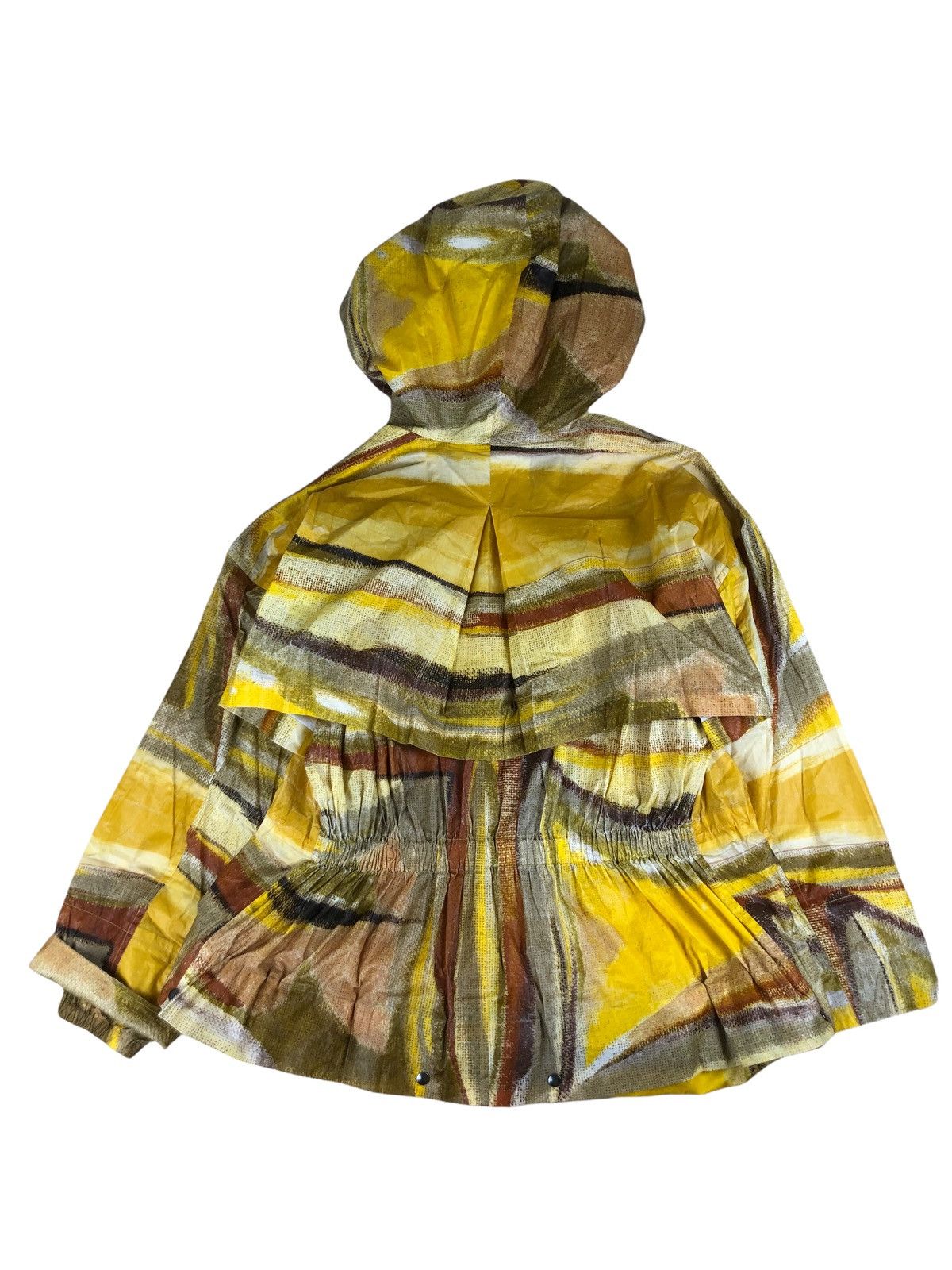 Issey Miyake 1990s Issey Miyake Abstract Print Folded Long Jacket Size US L / EU 52-54 / 3 - 11 Thumbnail