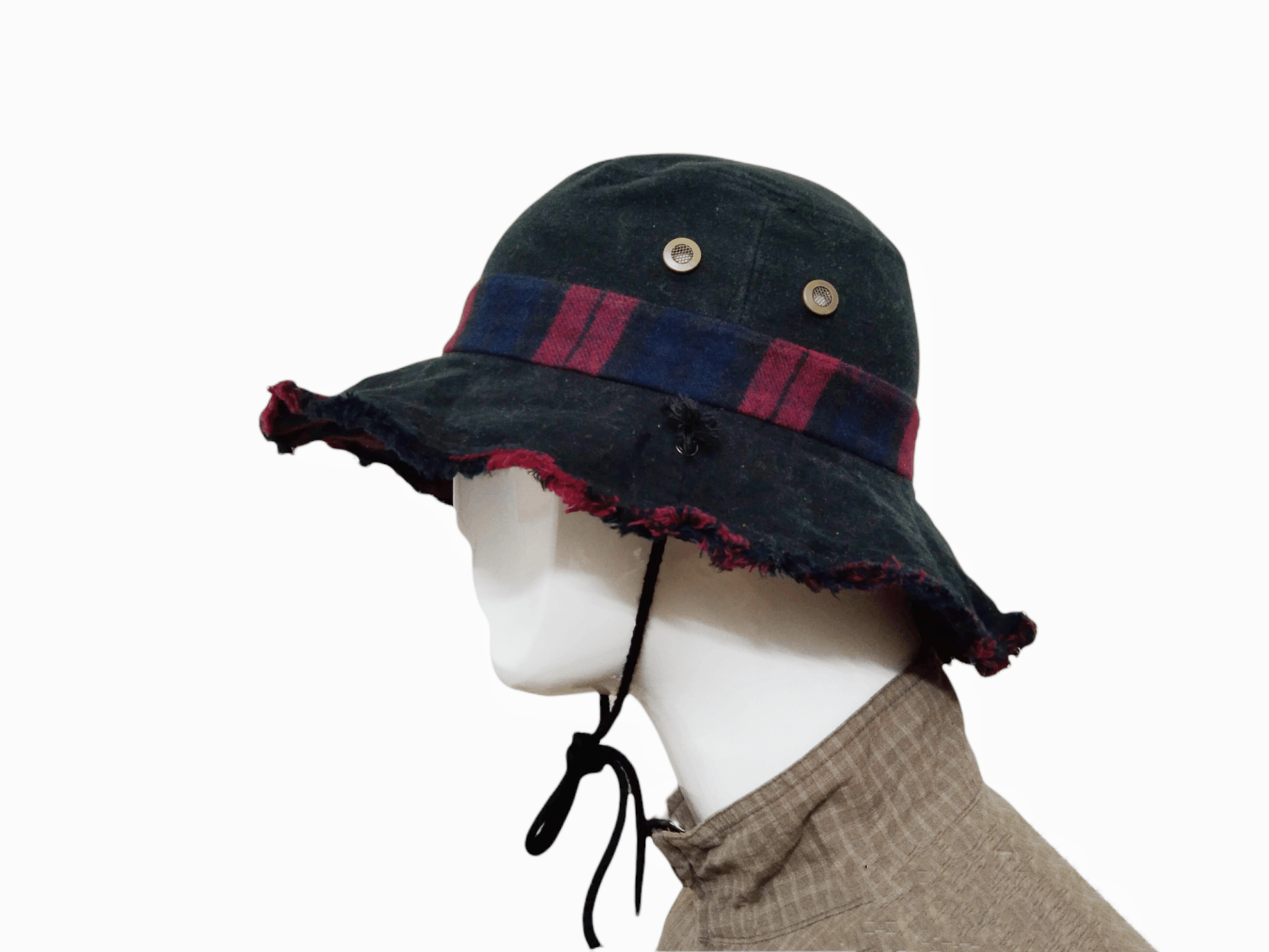 image of Individual Outdoor Style Go Out Vintage Wool Blend Outdoor Bucket Hat, Men's