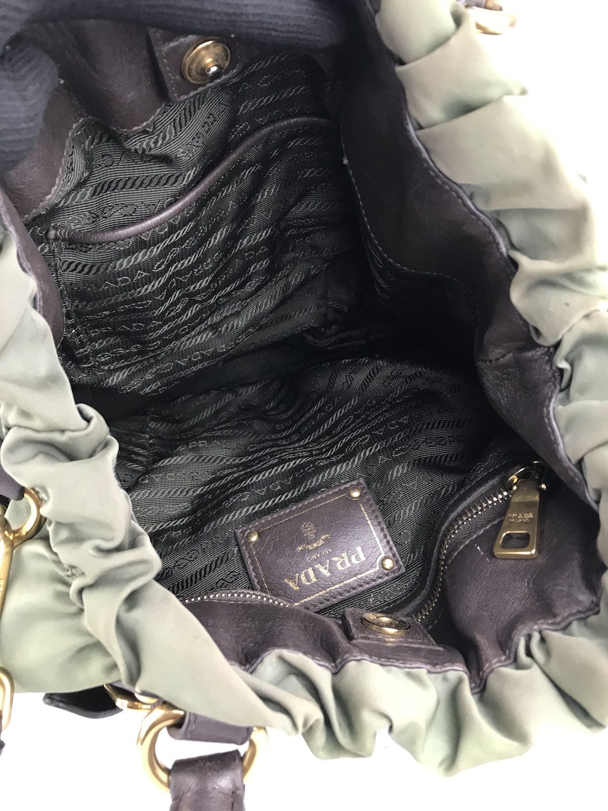 Prada ❌LAST DROP❌AUTHENTIC PRADA ITALY TESSUTO GREEN TWO WAY Size ONE SIZE - 24 Thumbnail
