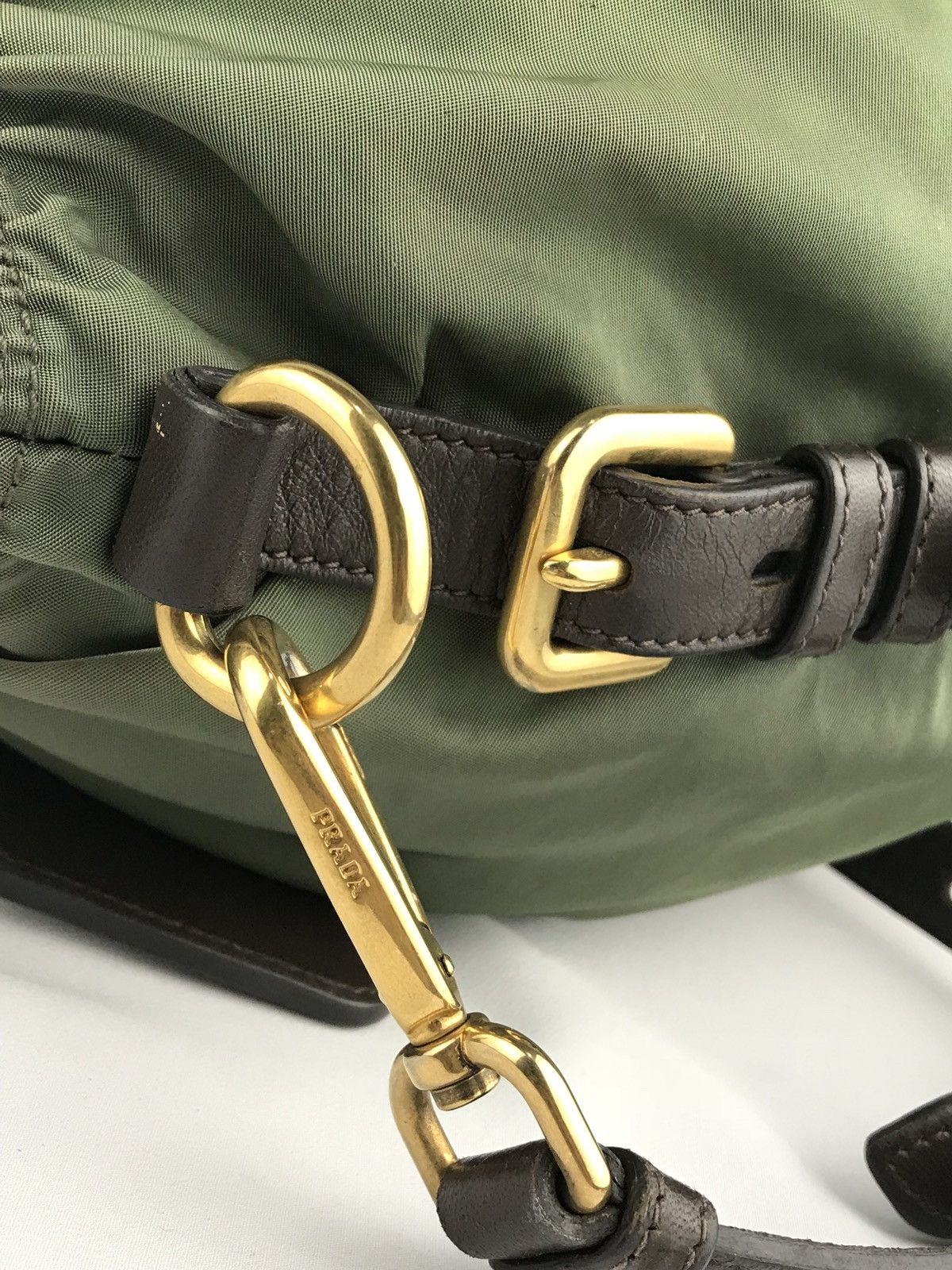 Prada ❌LAST DROP❌AUTHENTIC PRADA ITALY TESSUTO GREEN TWO WAY Size ONE SIZE - 13 Thumbnail