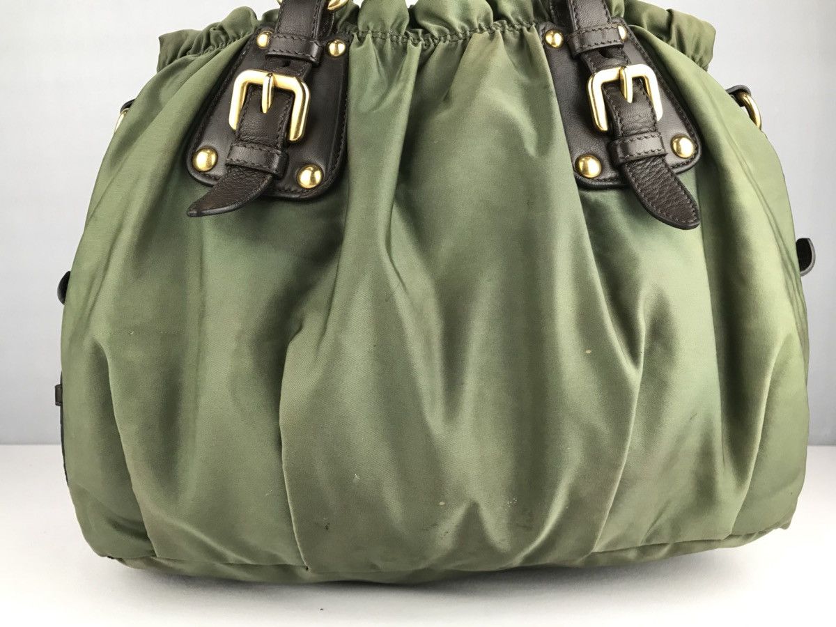 Prada ❌LAST DROP❌AUTHENTIC PRADA ITALY TESSUTO GREEN TWO WAY Size ONE SIZE - 6 Thumbnail