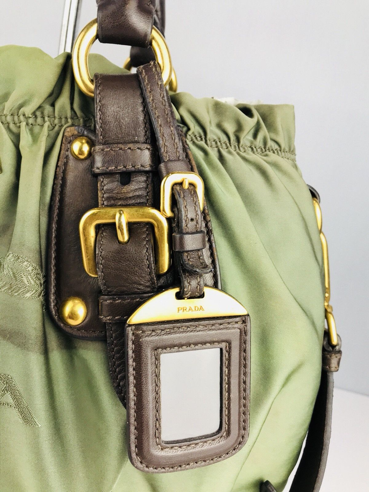 Prada ❌LAST DROP❌AUTHENTIC PRADA ITALY TESSUTO GREEN TWO WAY Size ONE SIZE - 4 Thumbnail