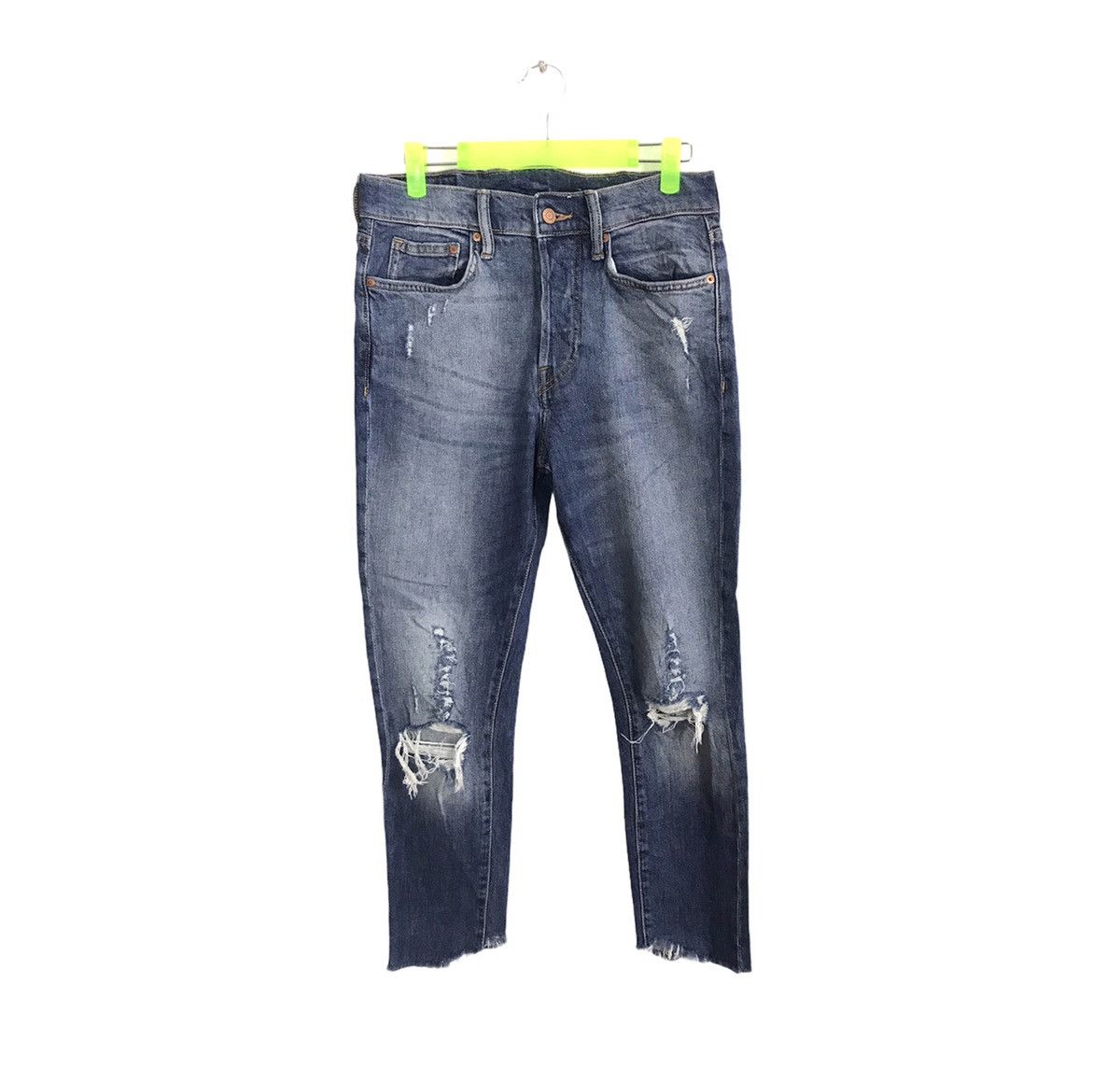H&M H&M Denim Skinny Cut Pants Distressed Denim Indigo Jeans Size US 28 / EU 44 - 1 Thumbnail