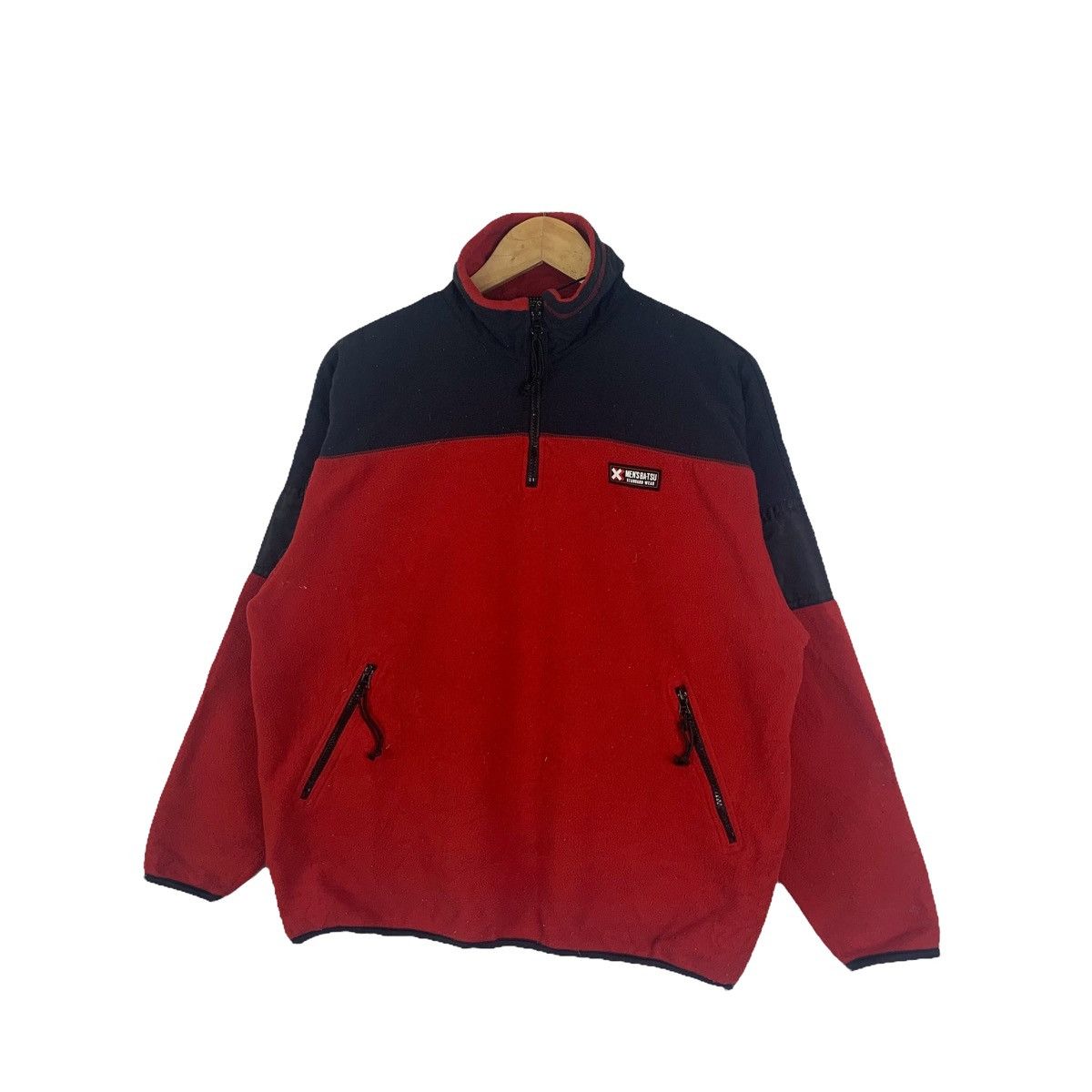 Japanese Brand MENS BA-TSU Japanese Brand Fleece Half Zipper Sweatshirt Size US L / EU 52-54 / 3 - 3 Thumbnail