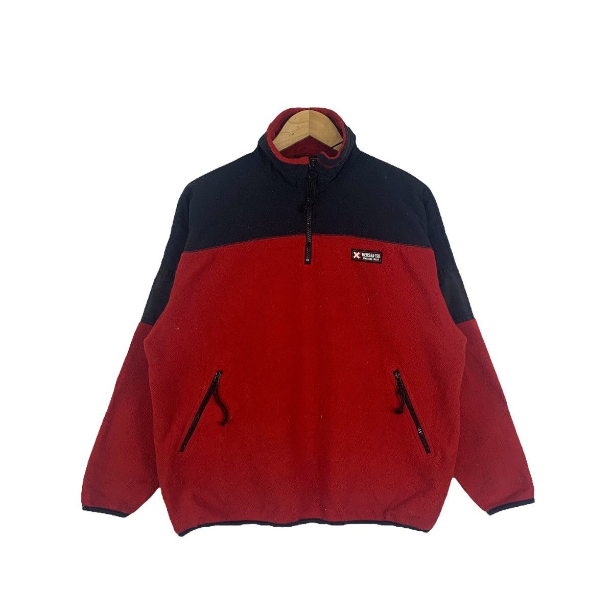 Japanese Brand MENS BA-TSU Japanese Brand Fleece Half Zipper Sweatshirt Size US L / EU 52-54 / 3 - 1 Thumbnail