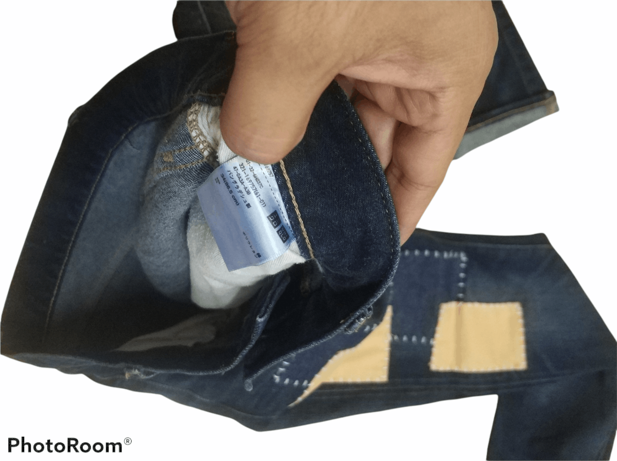If Six Was Nine 🔥Rework Sashiko Boro Patchwork Selvedge Denim Size US 34 / EU 50 - 3 Thumbnail