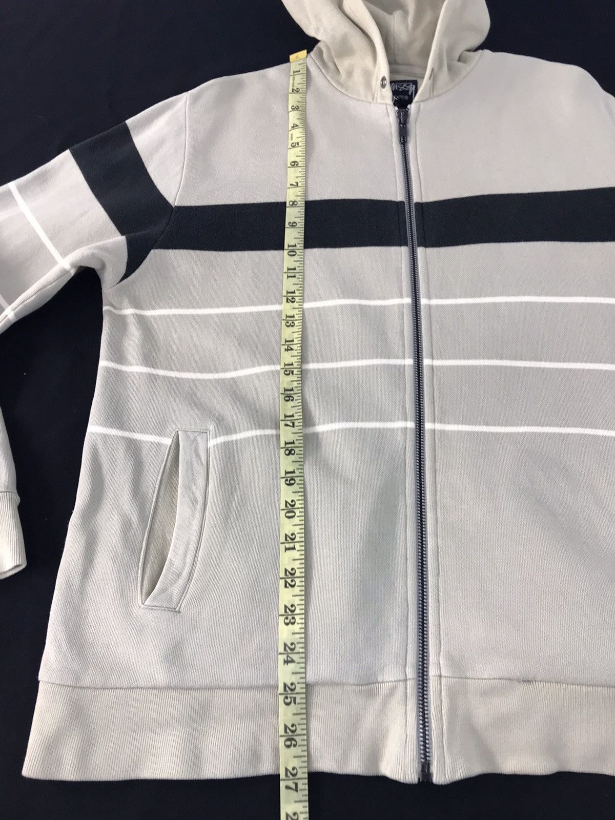 Stussy × Vintage Vintage Sweater Stussy Design Striped Hoodie Style Size US L / EU 52-54 / 3 - 12 Thumbnail
