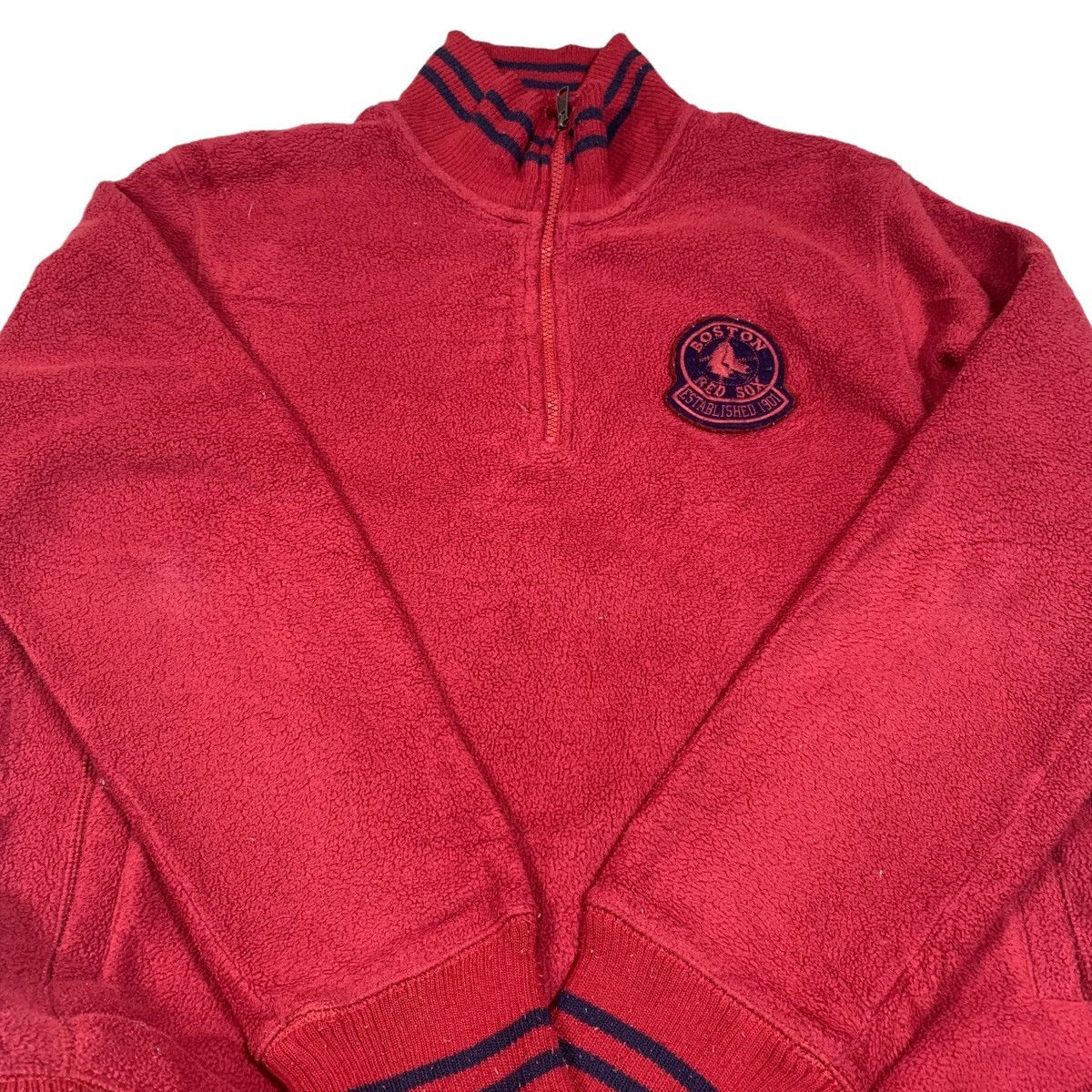 MLB Red Sox Boston MLB Baseball Fleece Half Zipper Sweatshirt Size US L / EU 52-54 / 3 - 10 Thumbnail