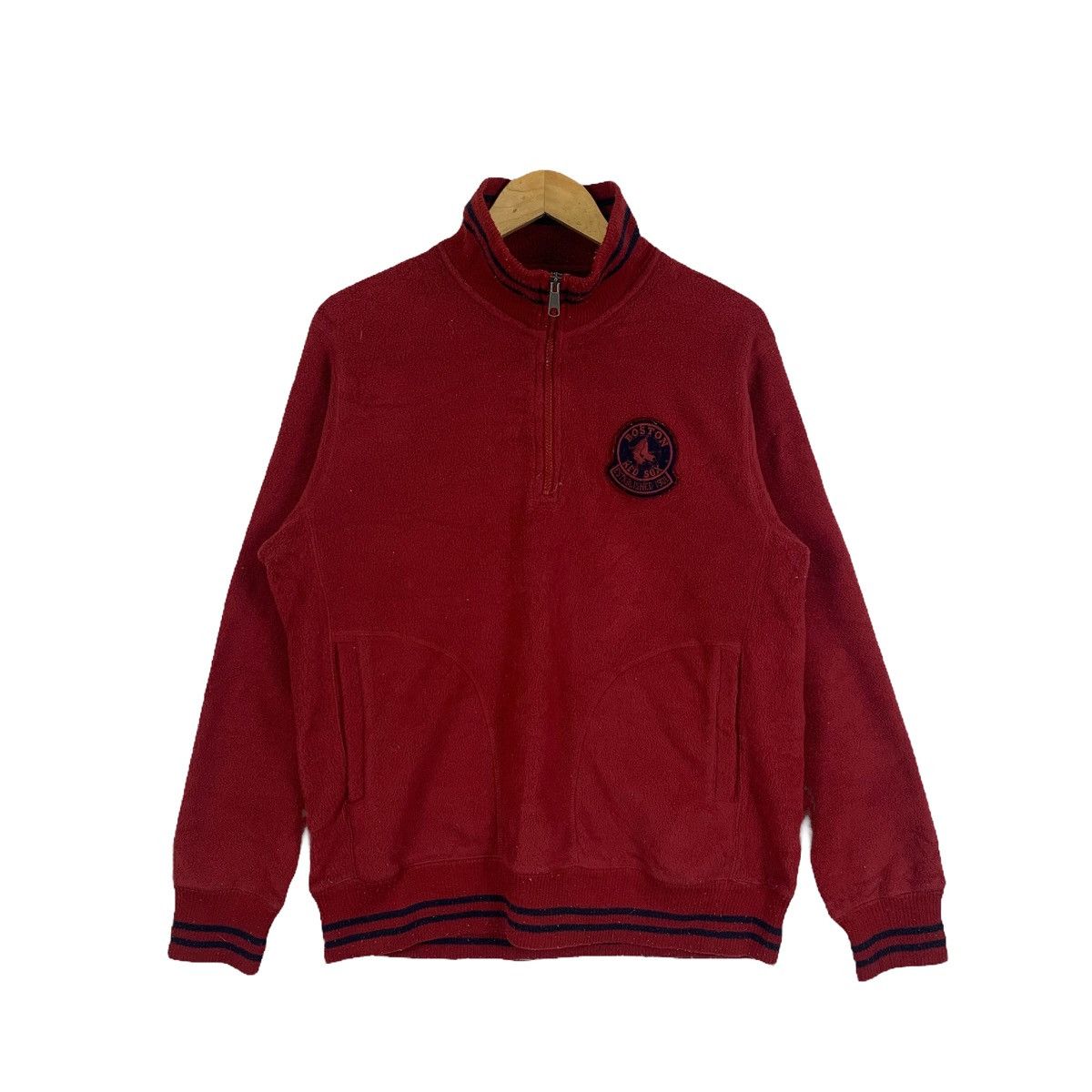 MLB Red Sox Boston MLB Baseball Fleece Half Zipper Sweatshirt Size US L / EU 52-54 / 3 - 1 Thumbnail