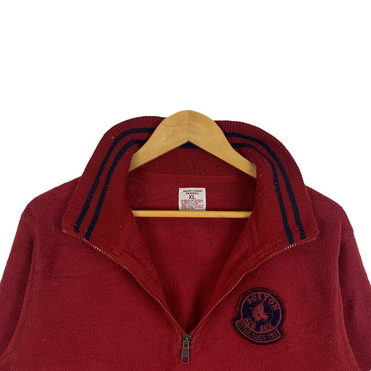 MLB Red Sox Boston MLB Baseball Fleece Half Zipper Sweatshirt Size US L / EU 52-54 / 3 - 5 Thumbnail