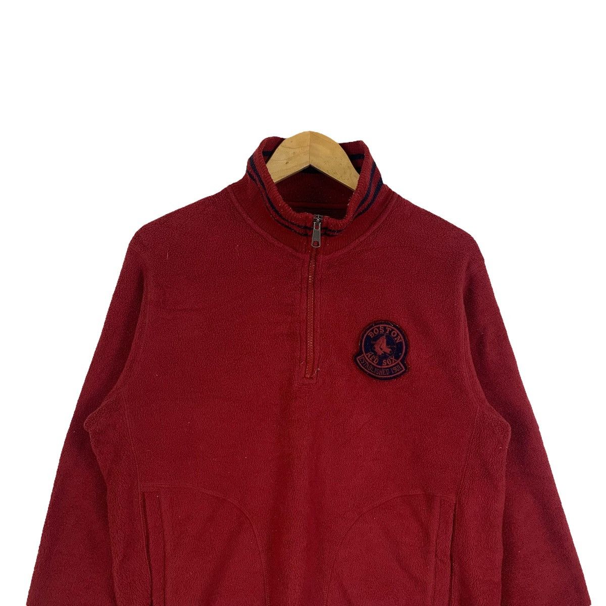 MLB Red Sox Boston MLB Baseball Fleece Half Zipper Sweatshirt Size US L / EU 52-54 / 3 - 4 Thumbnail