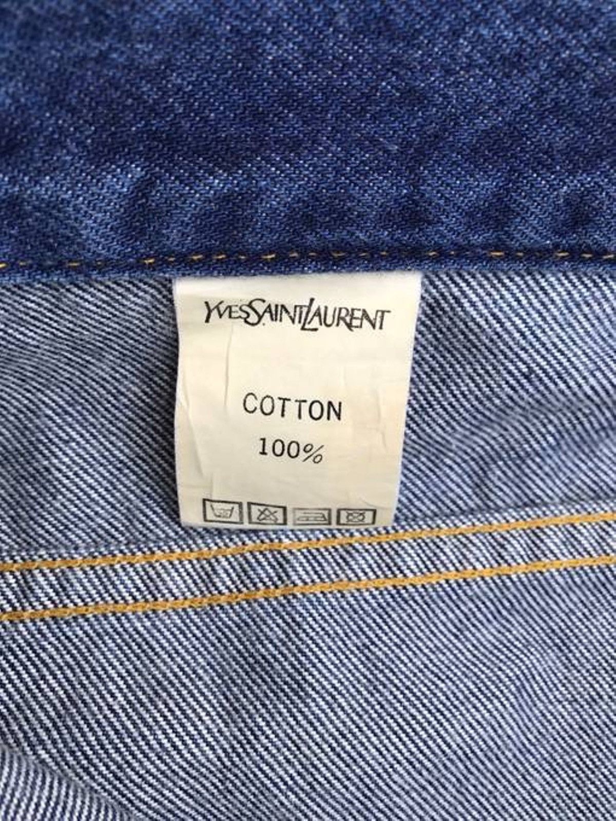 Yves Saint Laurent Vintage Retro Style Yves Saint Laurent Logo Denim Pants Size US 28 / EU 44 - 14 Thumbnail