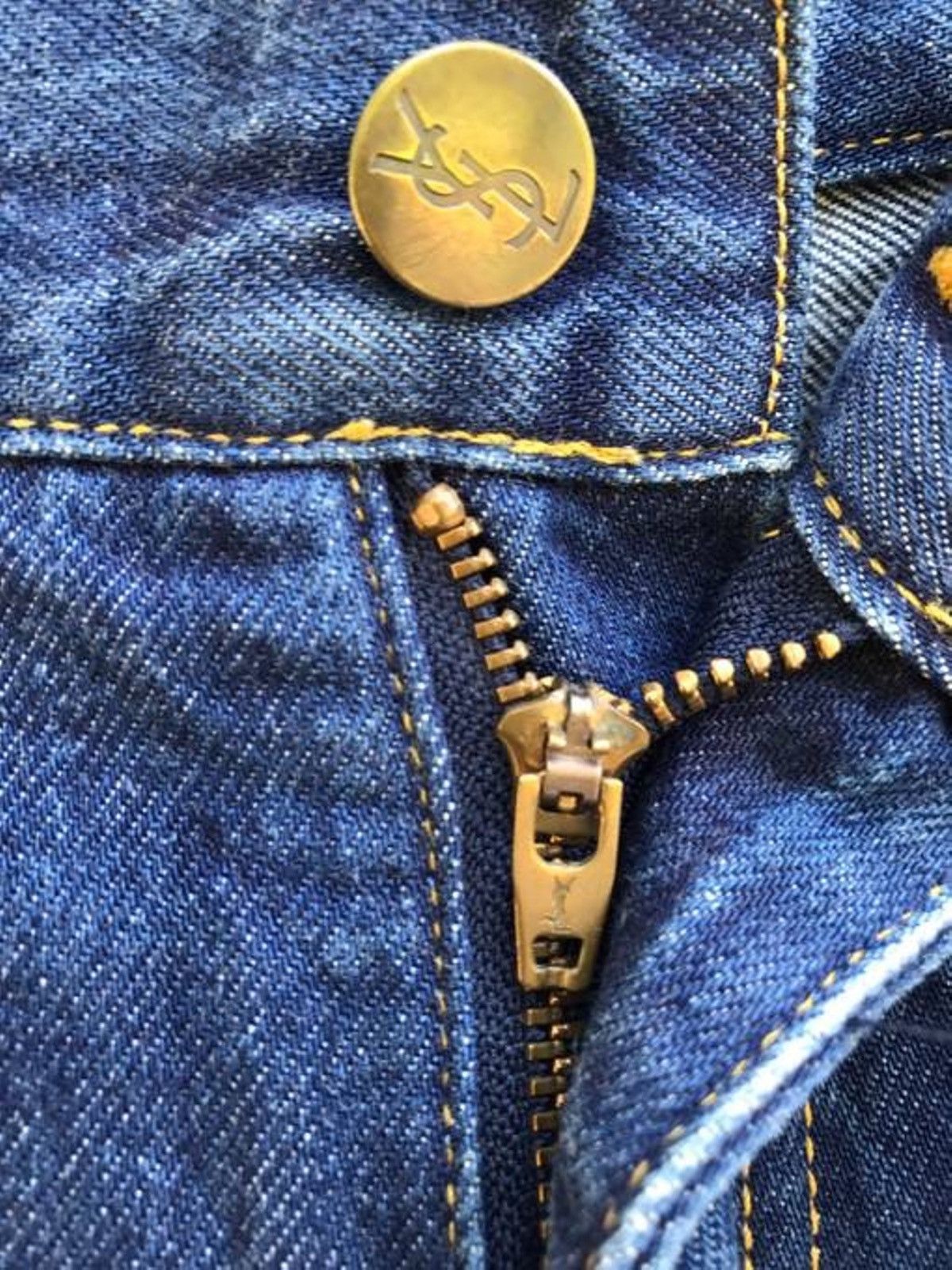 Yves Saint Laurent Vintage Retro Style Yves Saint Laurent Logo Denim Pants Size US 28 / EU 44 - 9 Thumbnail