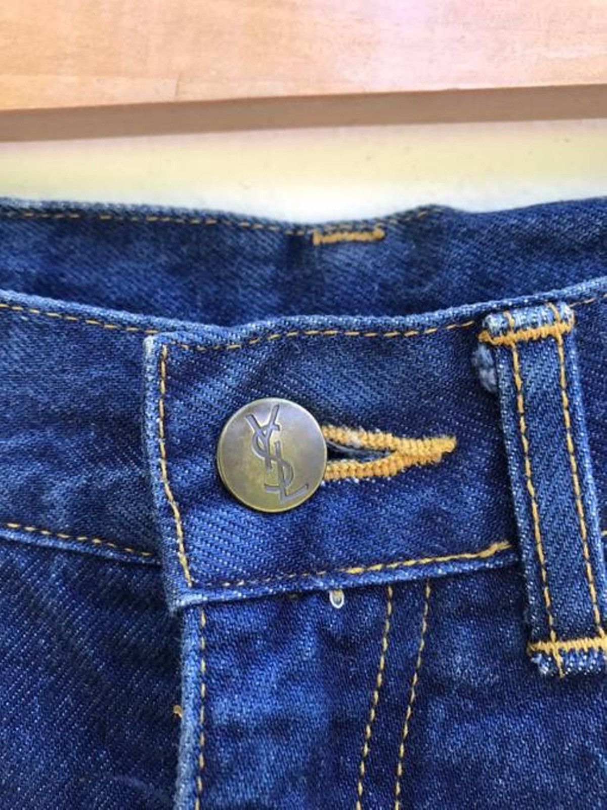 Yves Saint Laurent Vintage Retro Style Yves Saint Laurent Logo Denim Pants Size US 28 / EU 44 - 8 Thumbnail
