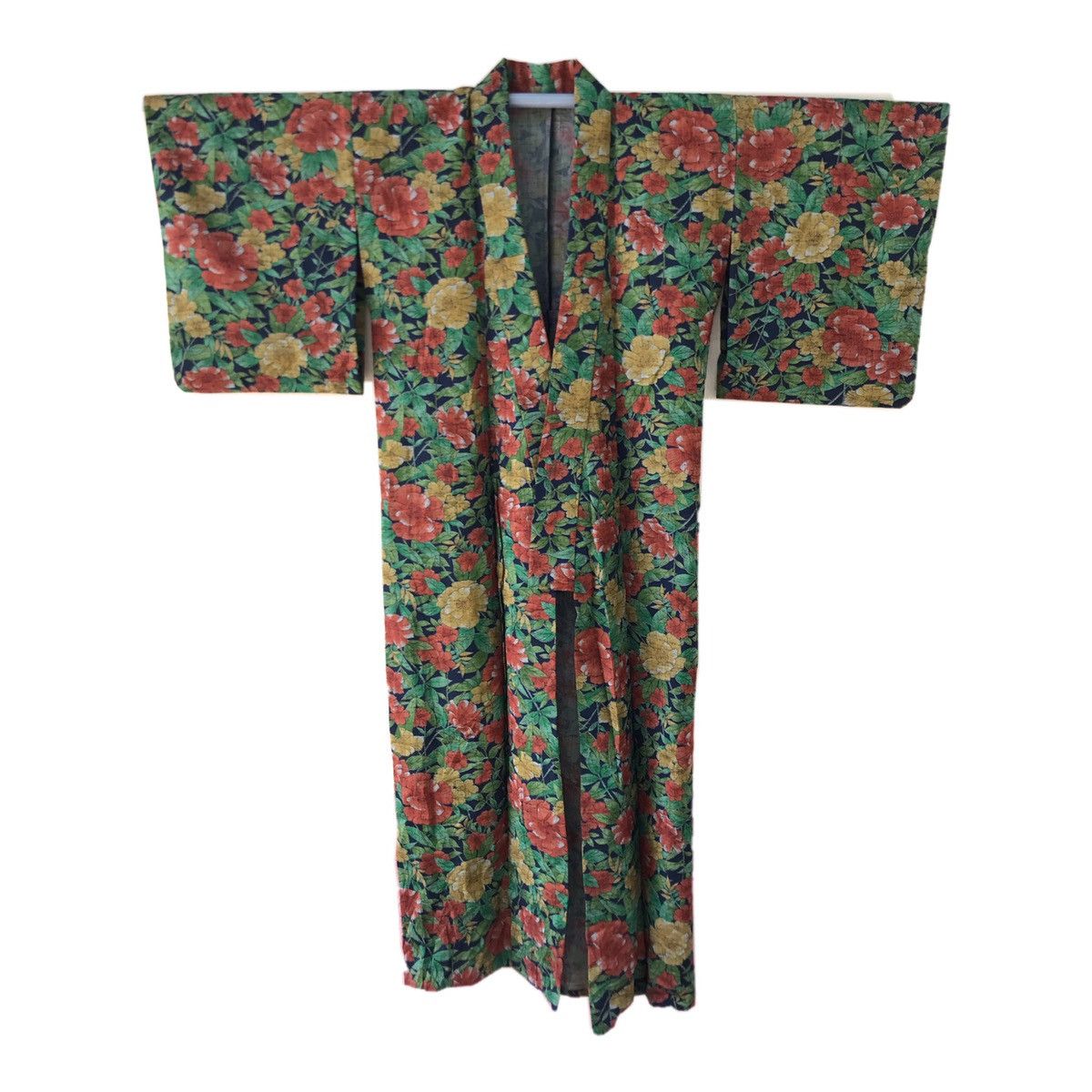 image of Kimono Japan Dragon x Vintage Kimono Flower in Green, Men's (Size Large)