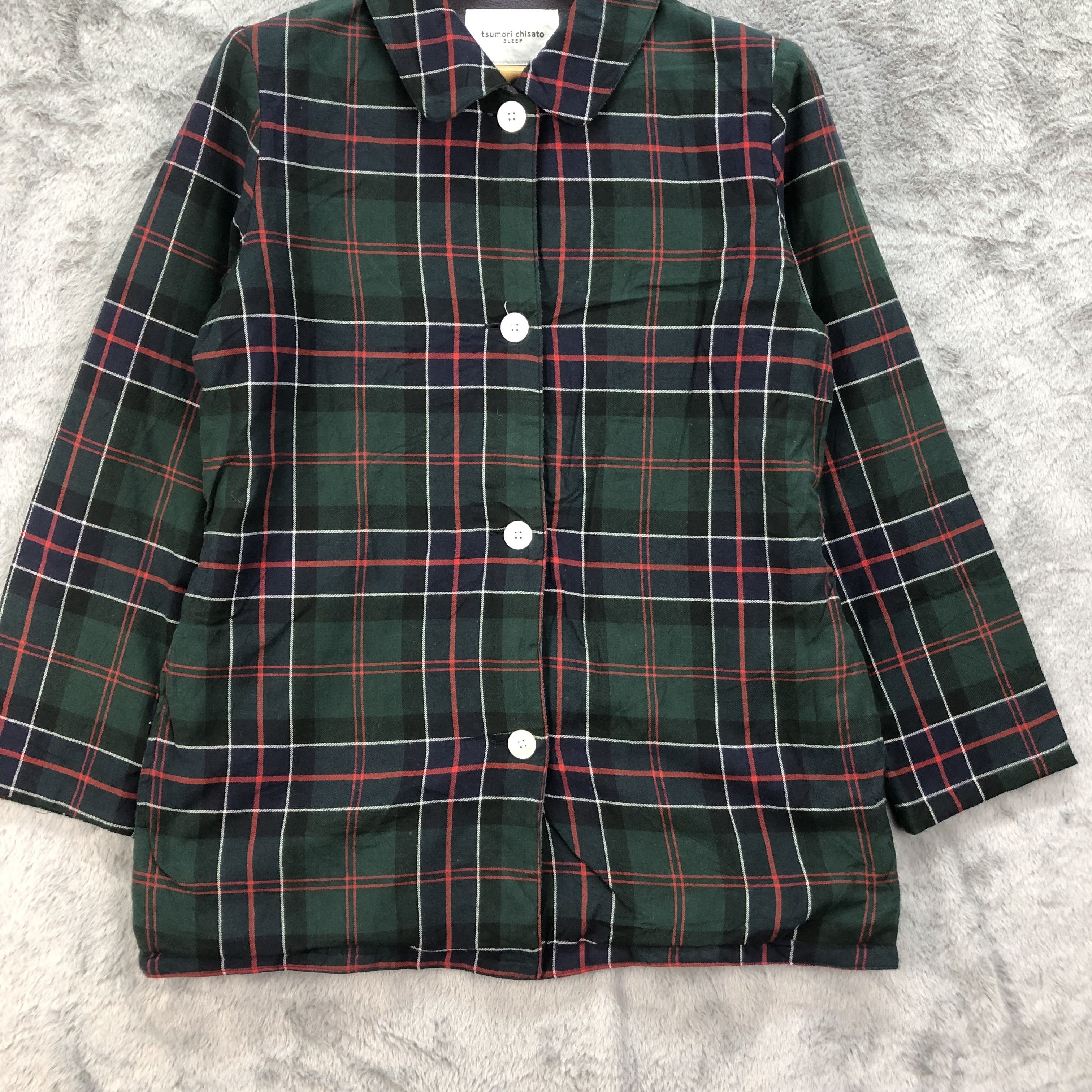 Tsumori Chisato Tsumori Chisato Fleece Lined Plaid Shirt Jacket #4716-165 Size M / US 6-8 / IT 42-44 - 3 Thumbnail
