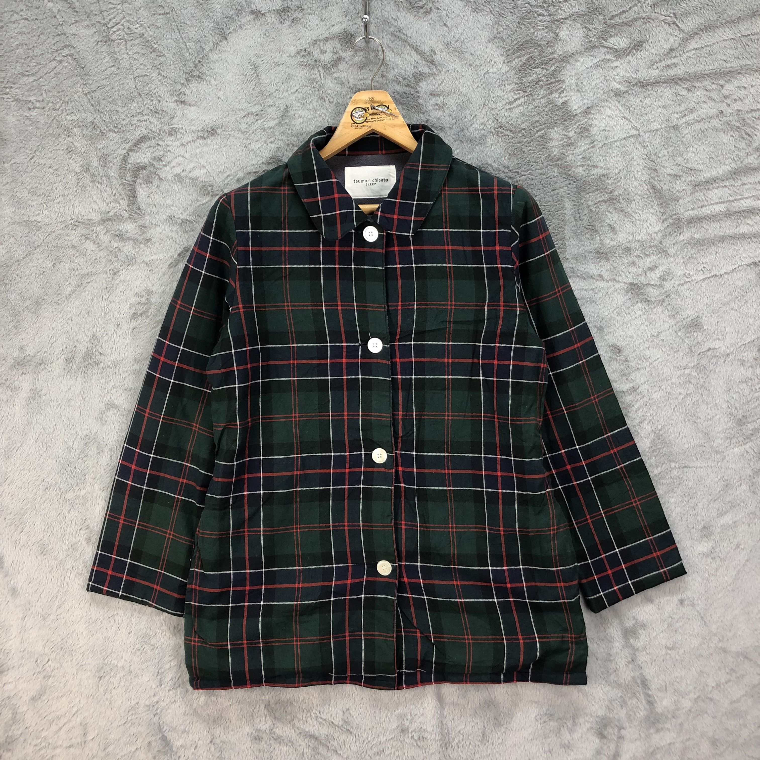 Tsumori Chisato Tsumori Chisato Fleece Lined Plaid Shirt Jacket #4716-165 Size M / US 6-8 / IT 42-44 - 1 Thumbnail