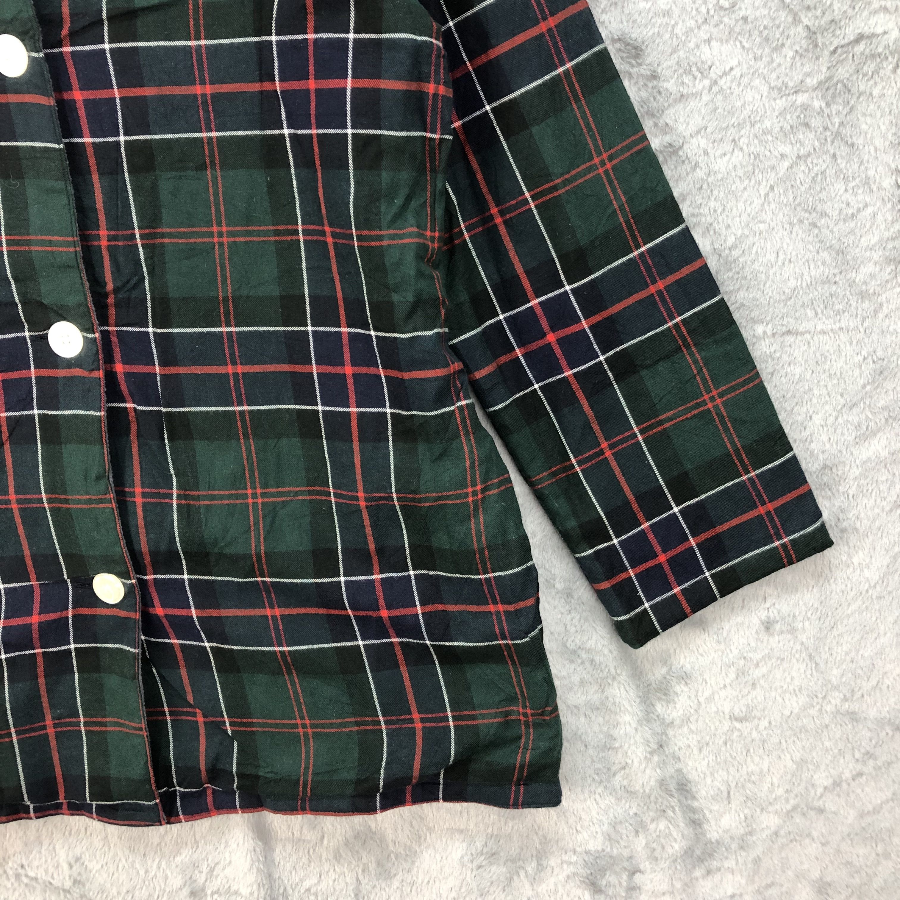Tsumori Chisato Tsumori Chisato Fleece Lined Plaid Shirt Jacket #4716-165 Size M / US 6-8 / IT 42-44 - 5 Thumbnail