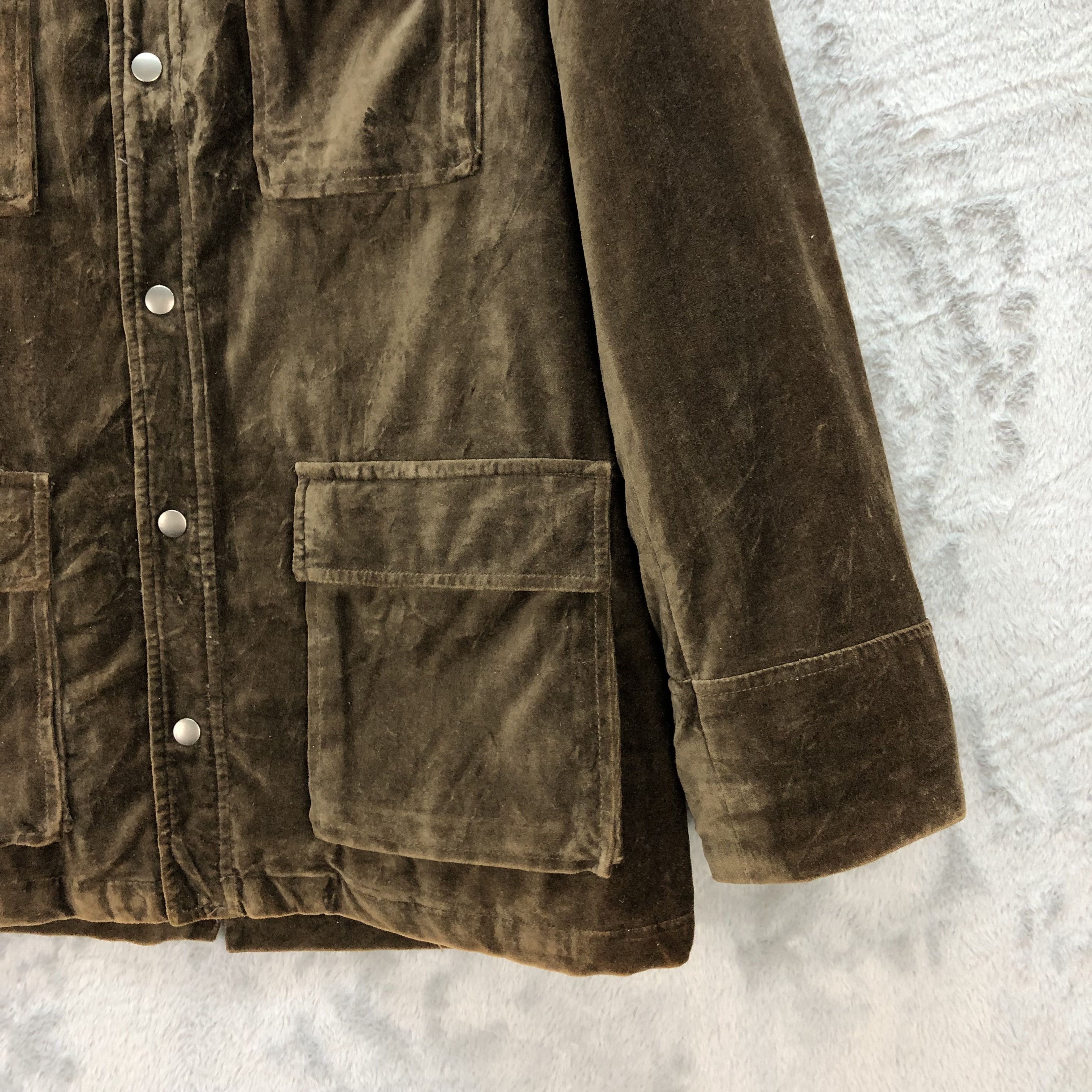 Japanese Brand VINTAGE KANSAI JEANS VELVET JACKET / CHORE JACKET #6593-75 Size US L / EU 52-54 / 3 - 6 Thumbnail