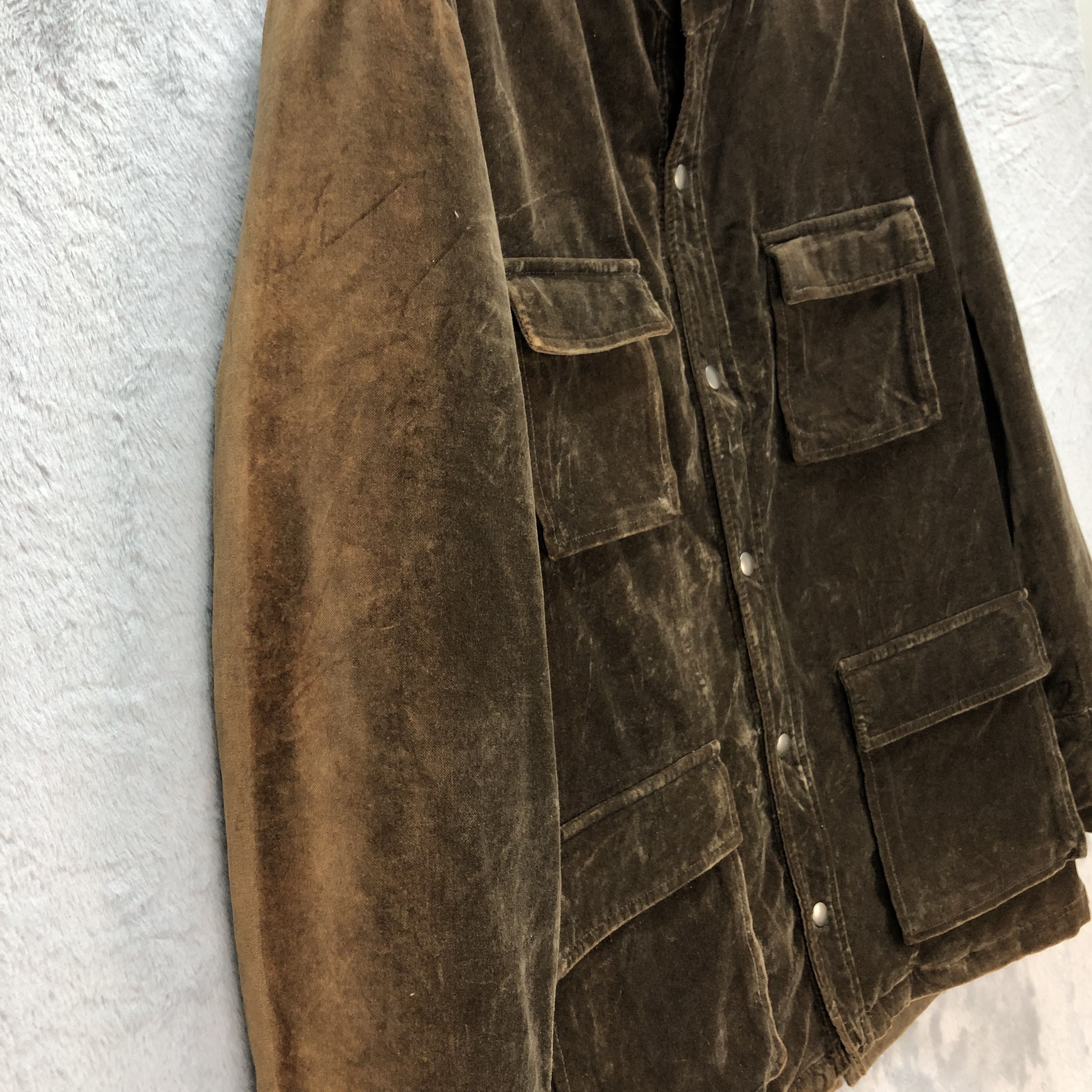Japanese Brand VINTAGE KANSAI JEANS VELVET JACKET / CHORE JACKET #6593-75 Size US L / EU 52-54 / 3 - 5 Thumbnail