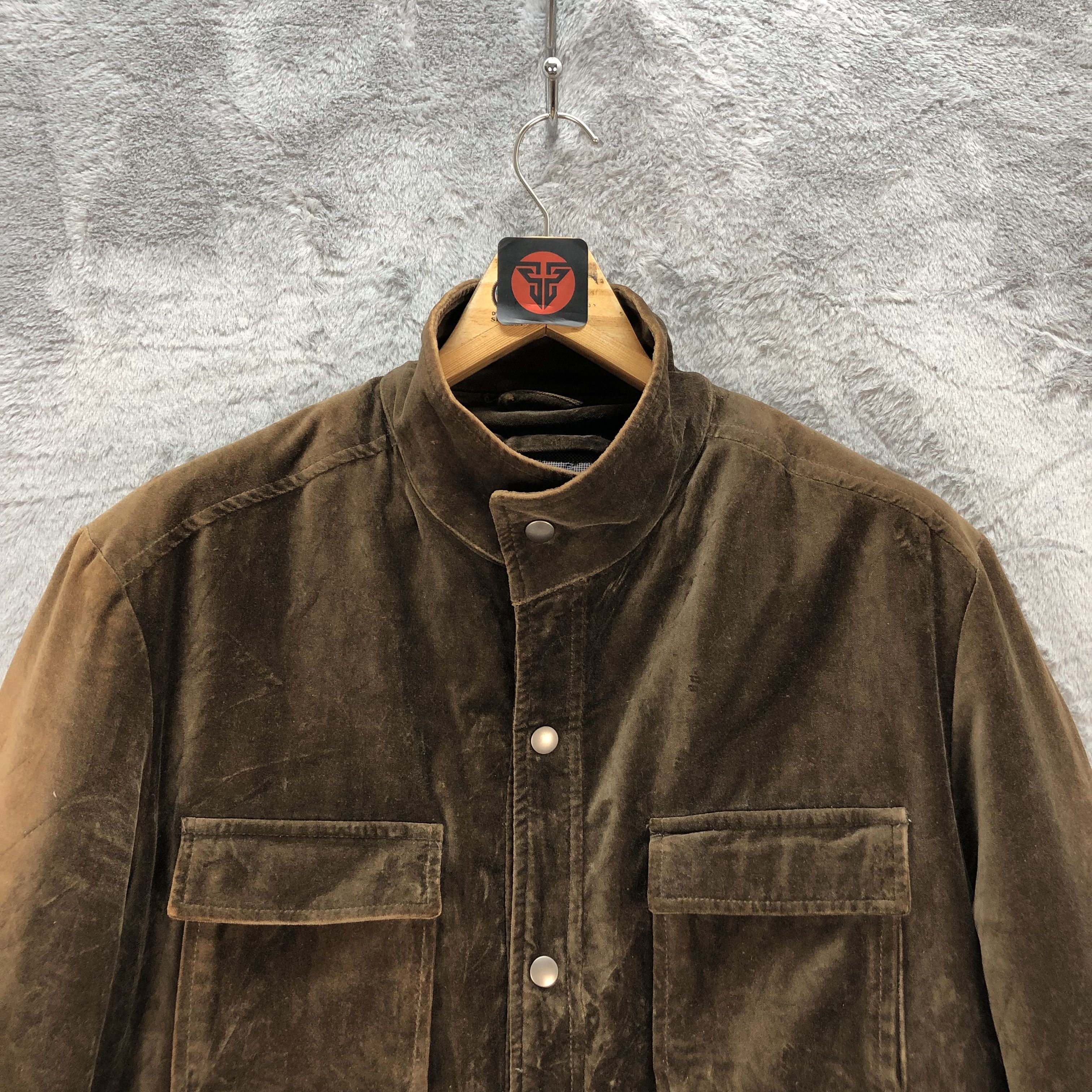 Japanese Brand VINTAGE KANSAI JEANS VELVET JACKET / CHORE JACKET #6593-75 Size US L / EU 52-54 / 3 - 2 Thumbnail