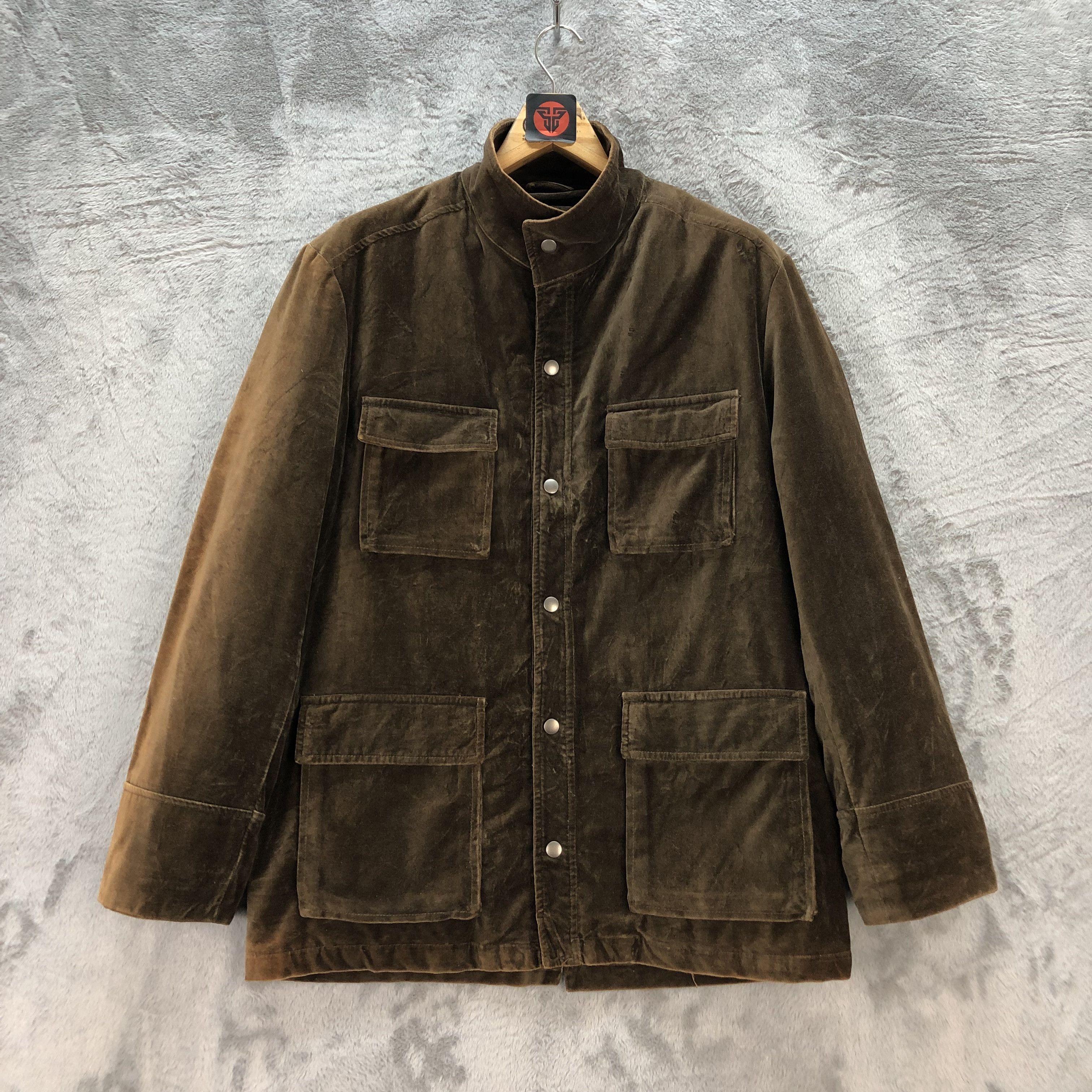 Japanese Brand VINTAGE KANSAI JEANS VELVET JACKET / CHORE JACKET #6593-75 Size US L / EU 52-54 / 3 - 1 Thumbnail