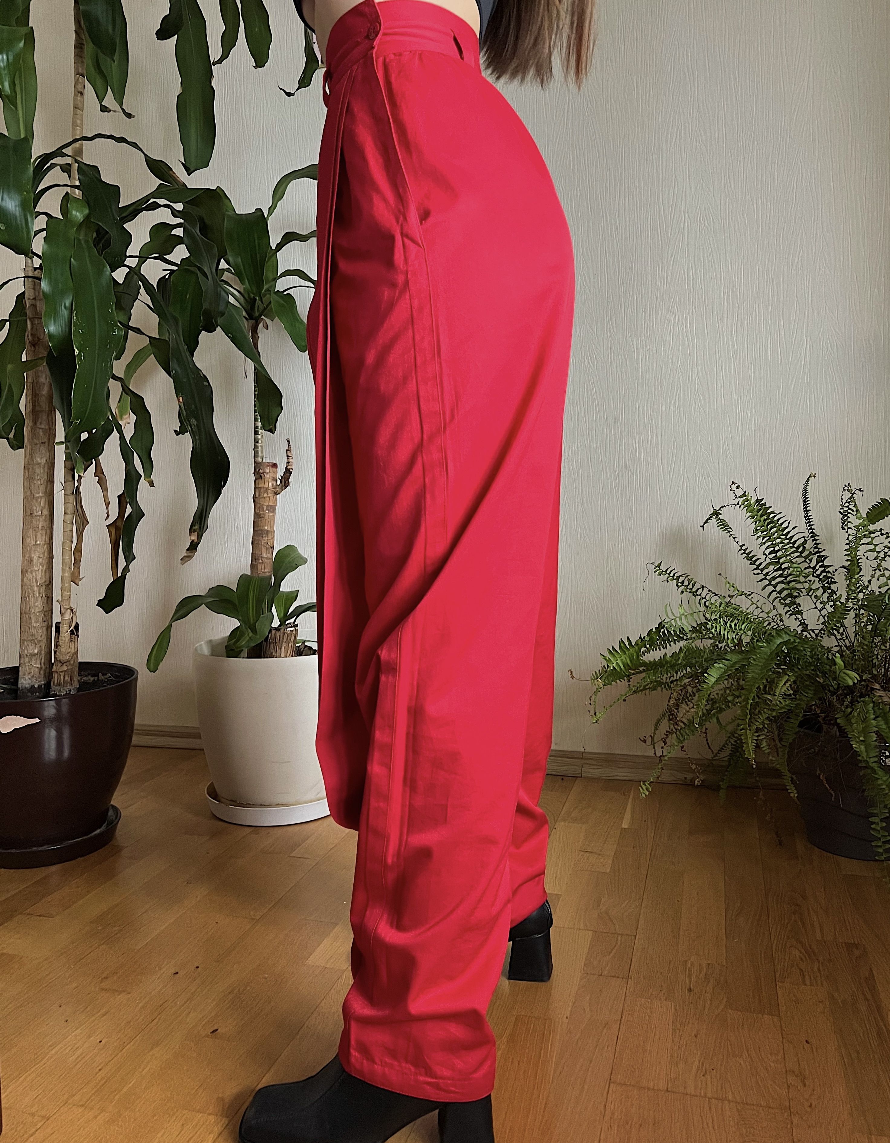 Versace 90s Gianni Versace Pleated Baggy Cotton Pants Trousers Size 27" / US 4 / IT 40 - 6 Thumbnail