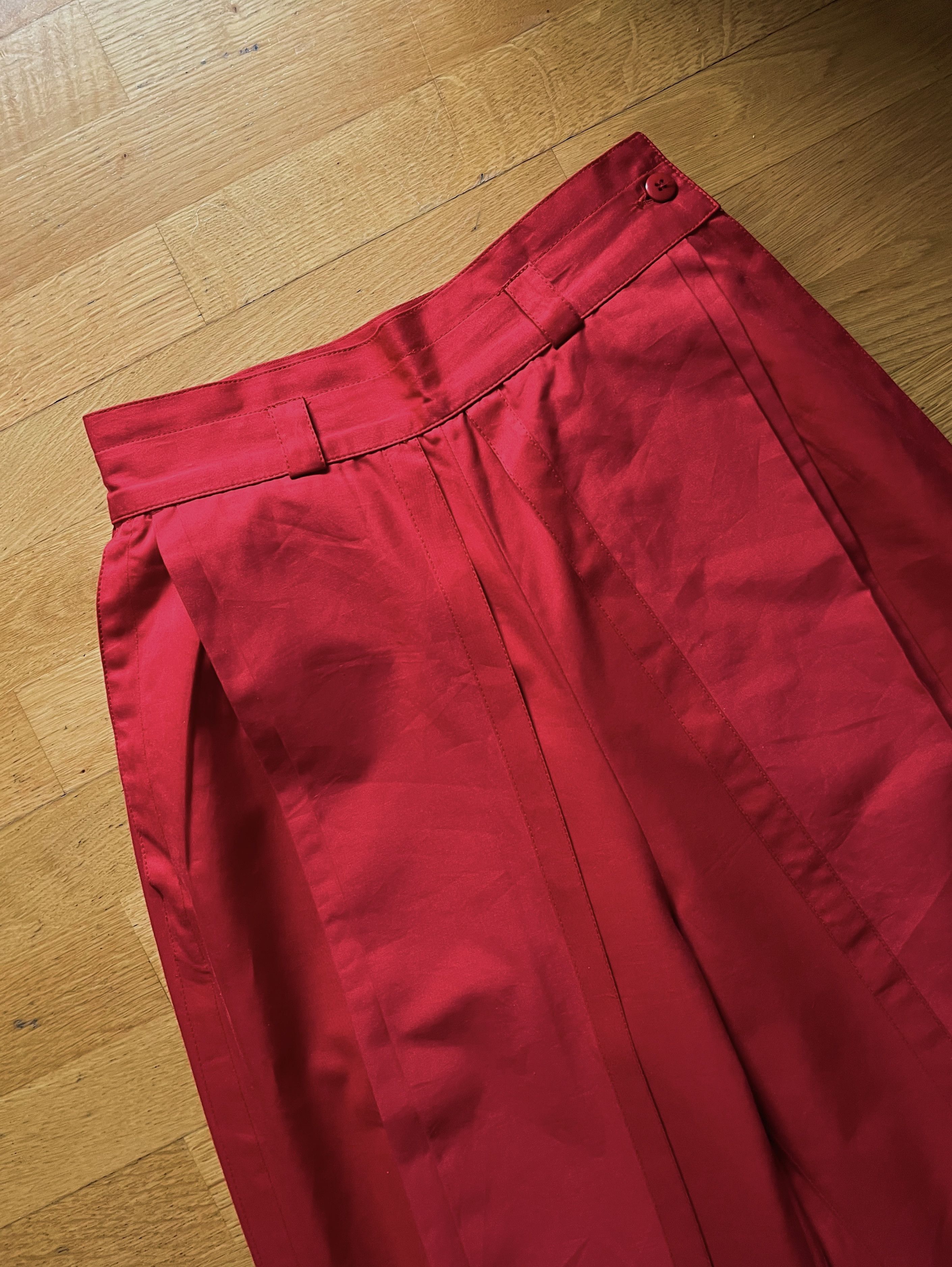 Versace 90s Gianni Versace Pleated Baggy Cotton Pants Trousers Size 27" / US 4 / IT 40 - 11 Thumbnail