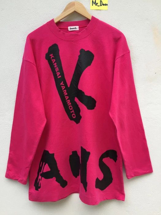 Kansai Yamamoto Vintage90s KANSAI YAMAMOTO Sweater Spellout Logo Sweatshirt Size US L / EU 52-54 / 3 - 1 Thumbnail