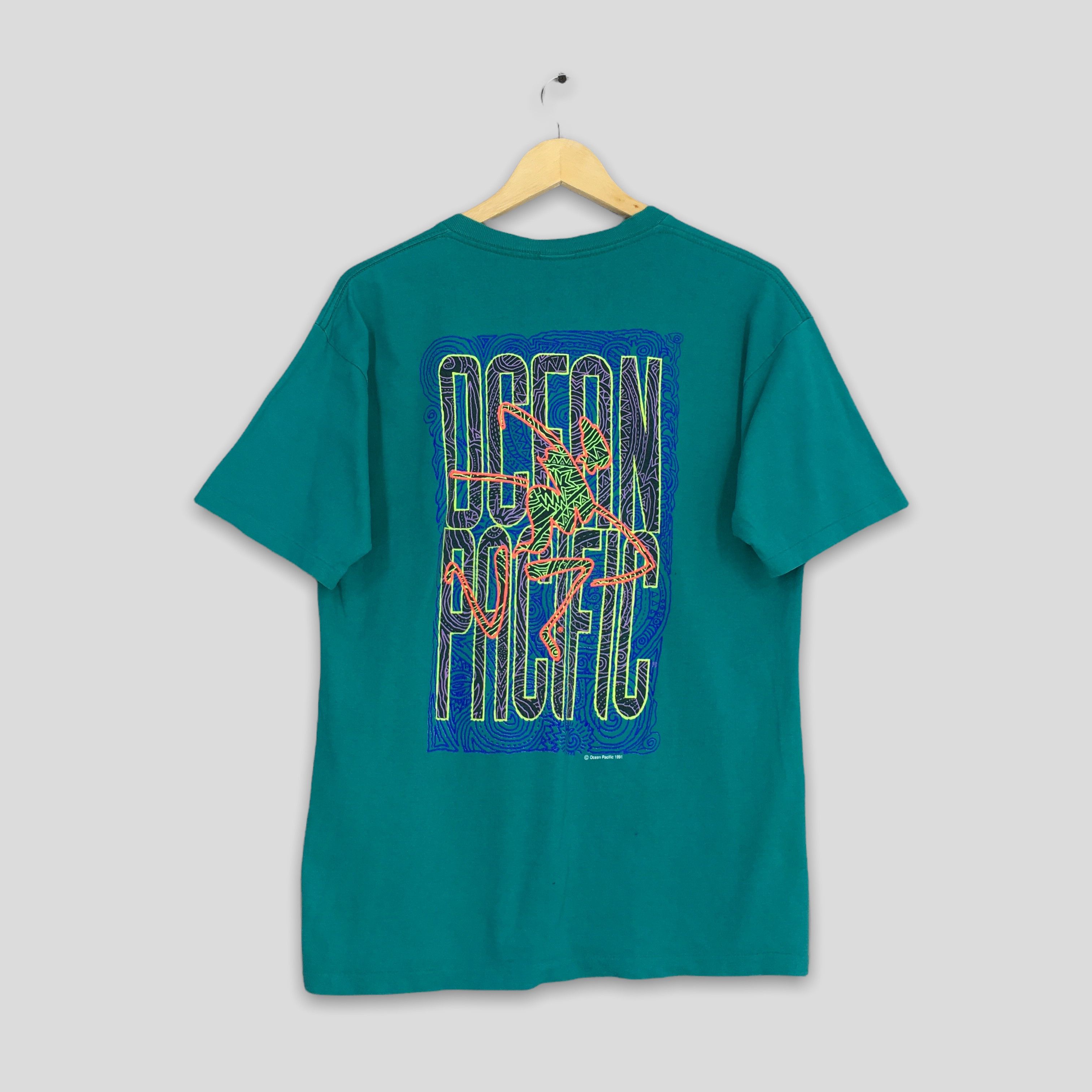 Ocean Pacific × Vintage Vintage 90's Ocean Pacific Beach Hawaii Surfer Tshirt Size US L / EU 52-54 / 3 - 1 Thumbnail