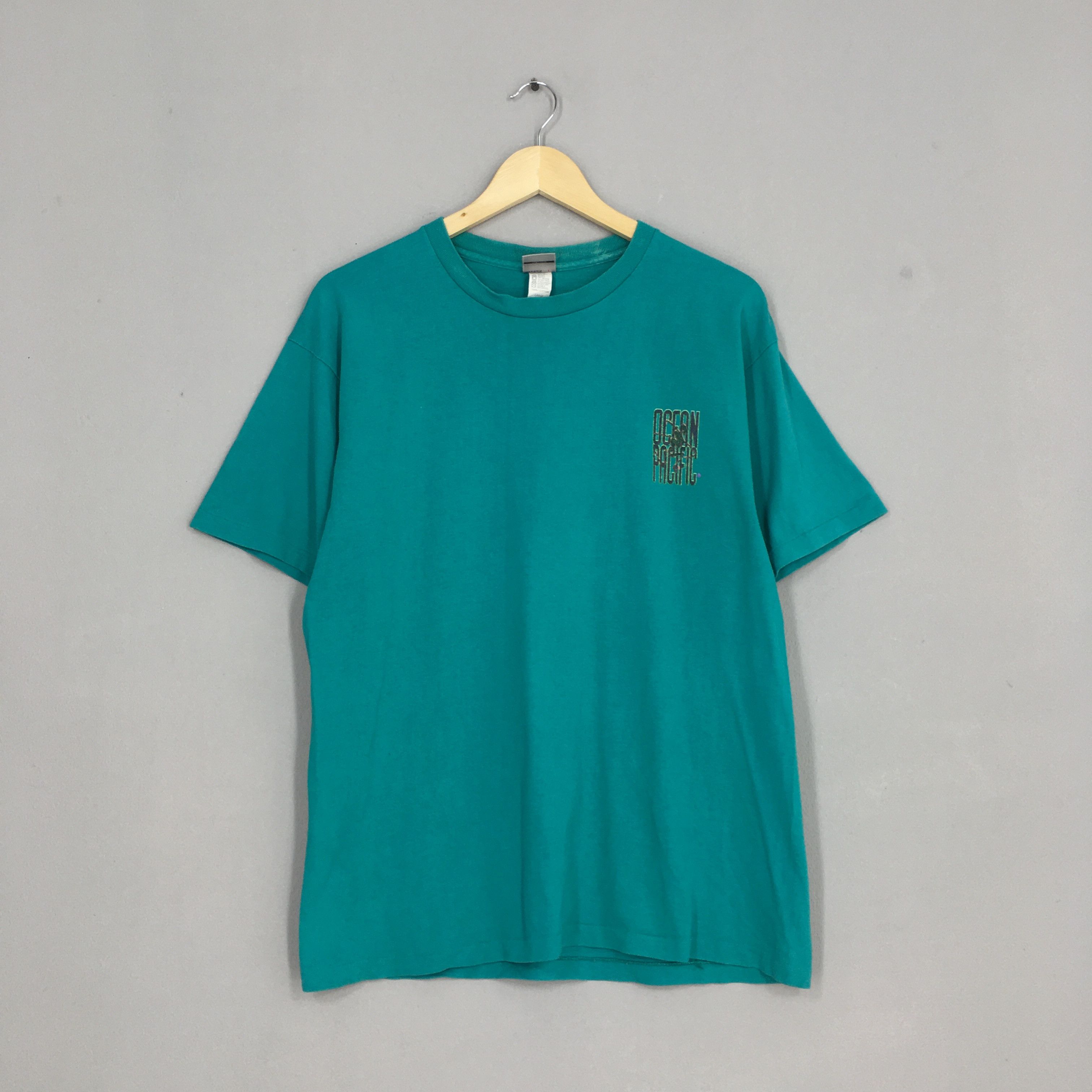 Ocean Pacific × Vintage Vintage 90's Ocean Pacific Beach Hawaii Surfer Tshirt Size US L / EU 52-54 / 3 - 3 Thumbnail