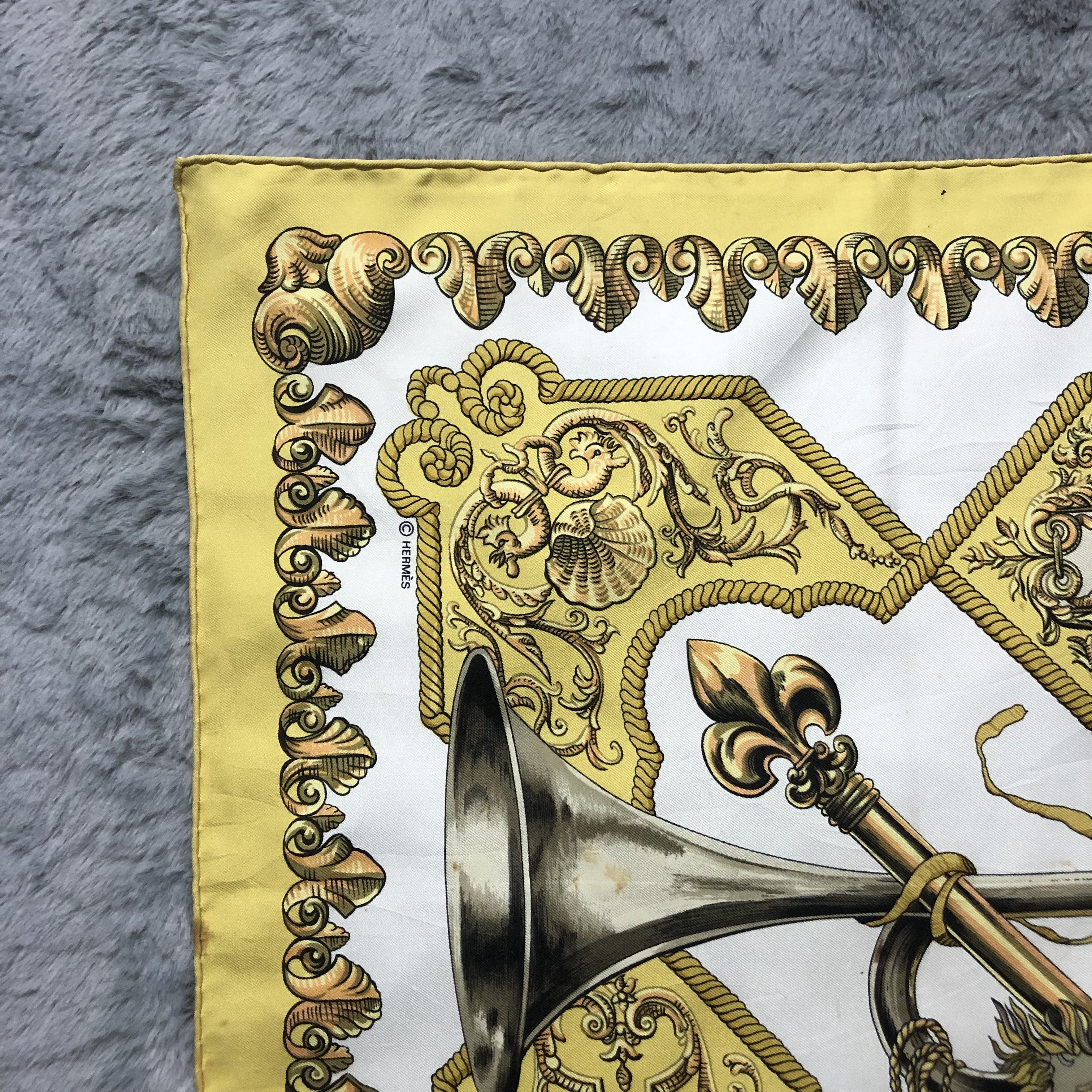 Hermes Hermes carre 90 LVDOVICVS MAGNVS Silk Scarf #203-H Size ONE SIZE - 4 Thumbnail