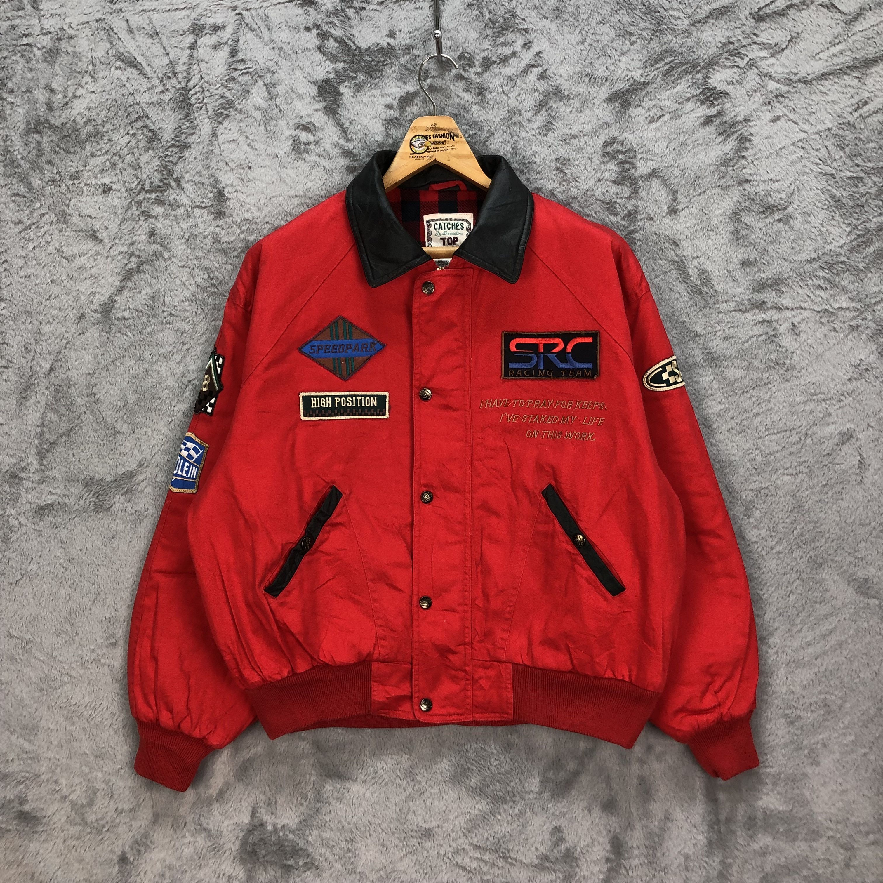 Sports Specialties SRC RACING TEAM RED BOMBER JACKET #5481-192 Size US L / EU 52-54 / 3 - 1 Thumbnail
