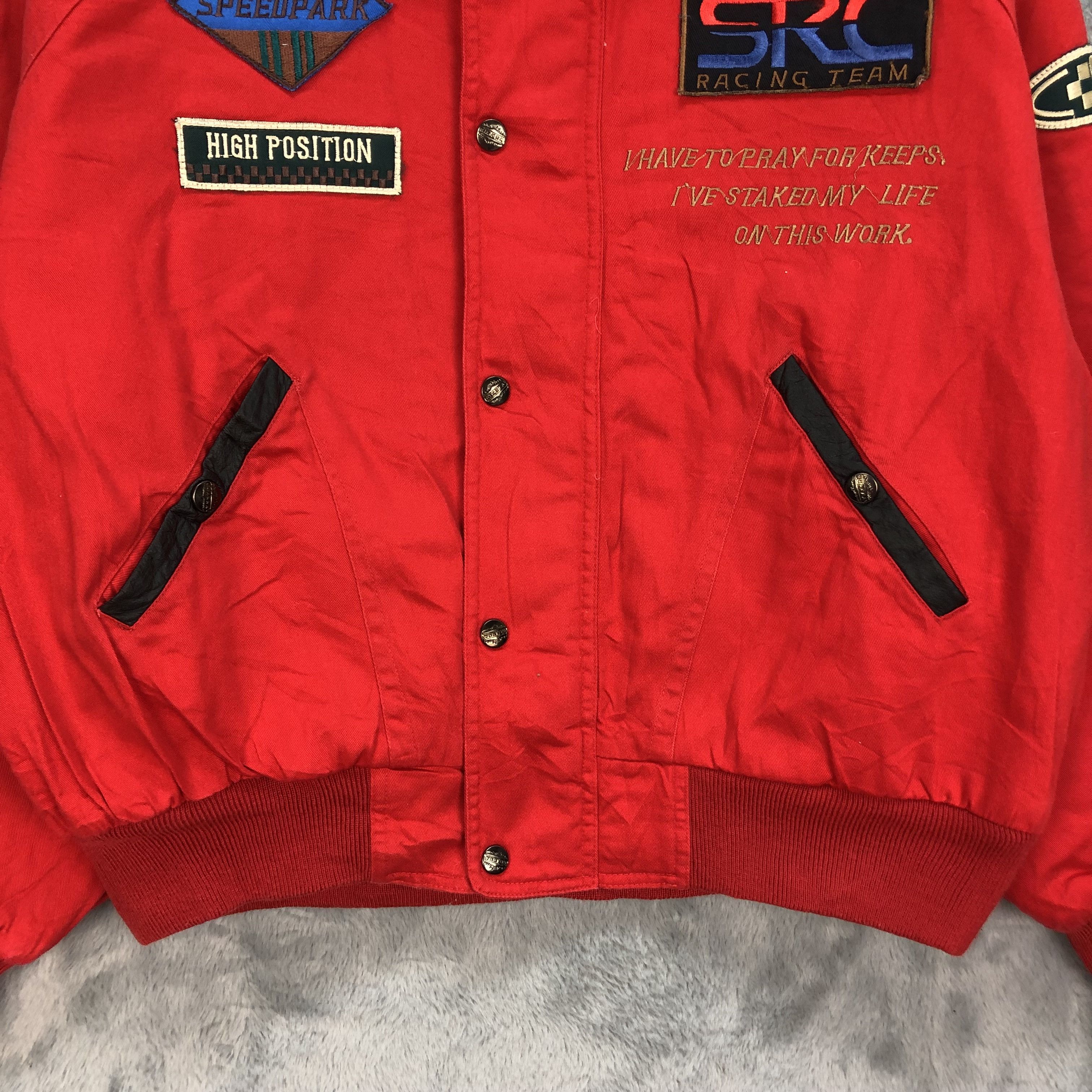 Sports Specialties SRC RACING TEAM RED BOMBER JACKET #5481-192 Size US L / EU 52-54 / 3 - 5 Thumbnail