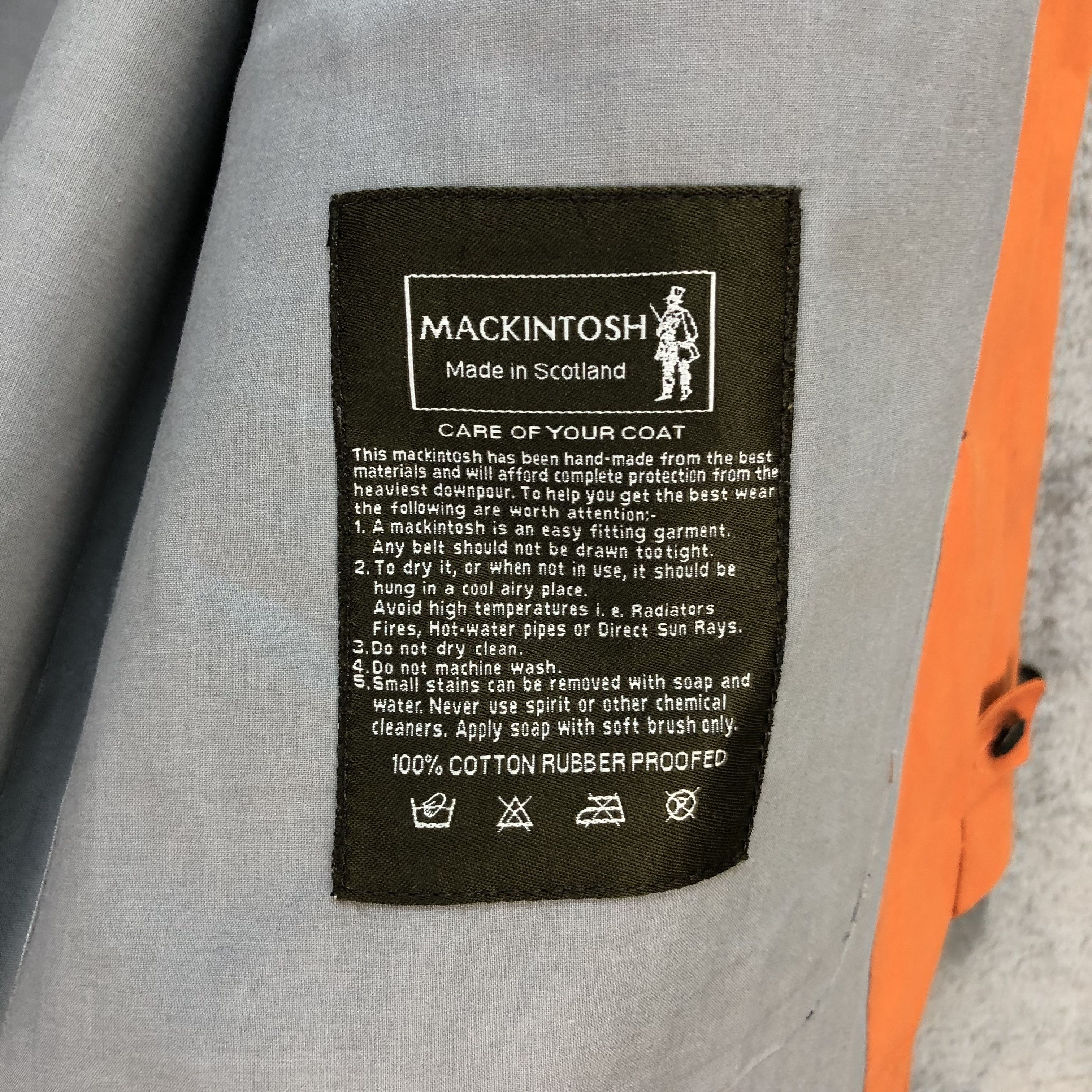 Mackintosh MACKINTOSH COTTON RUBBER PROOFED ORANGE COAT #6589-75 Size S / US 4 / IT 40 - 11 Thumbnail